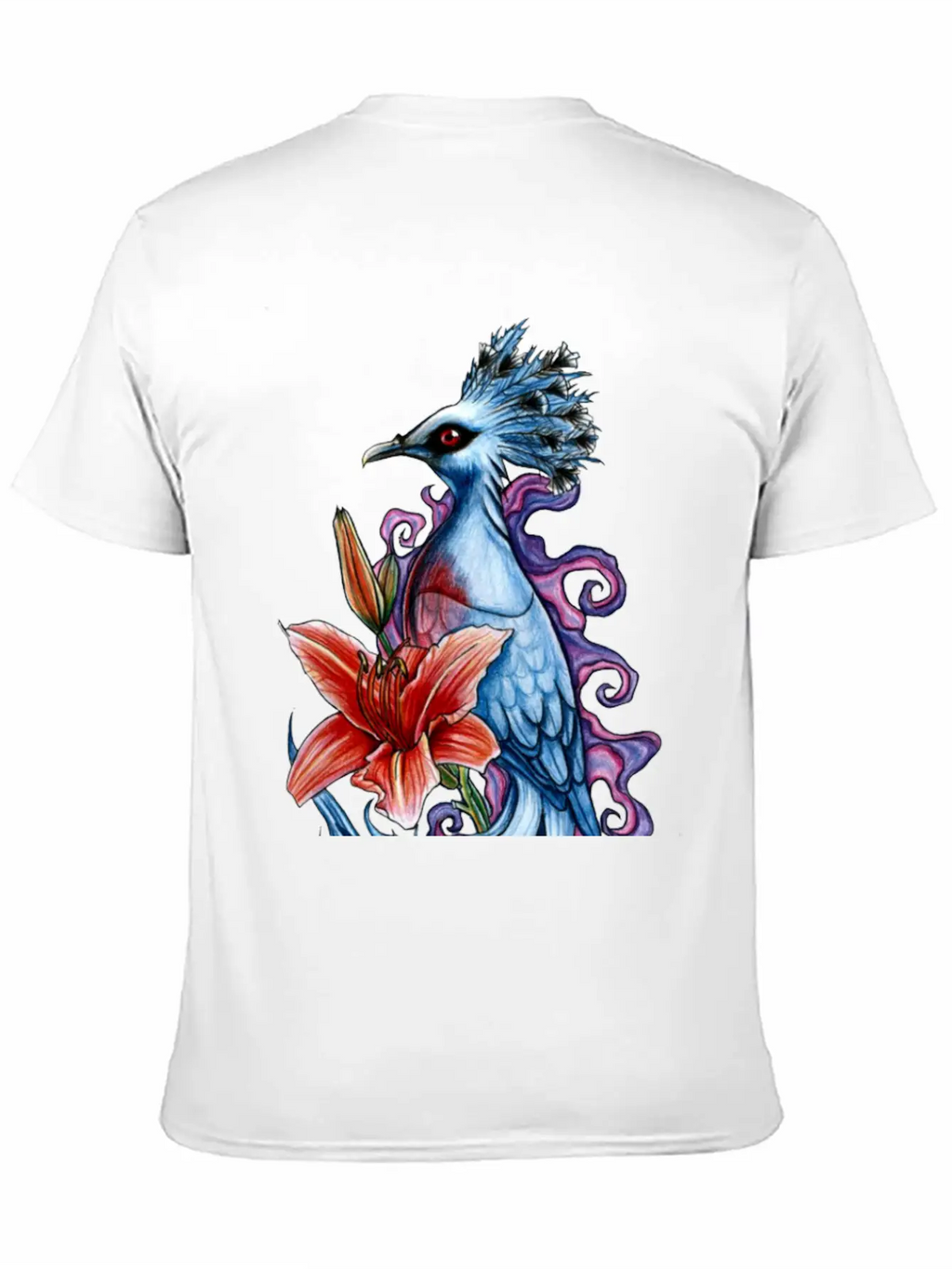 Bird And Flowers Casual Graphic T-Shirt – Simple And Comfortable Daily Wear