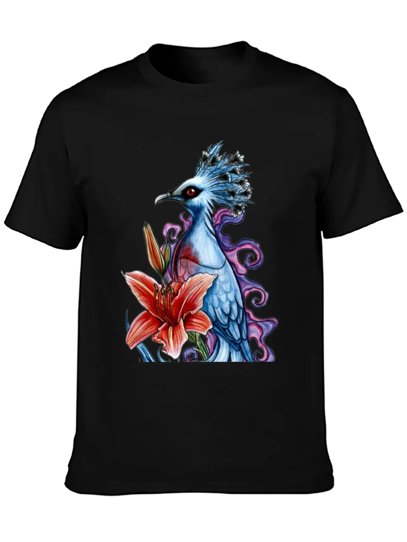 Bird And Flowers Casual Graphic T-Shirt – Simple And Comfortable Daily Wear