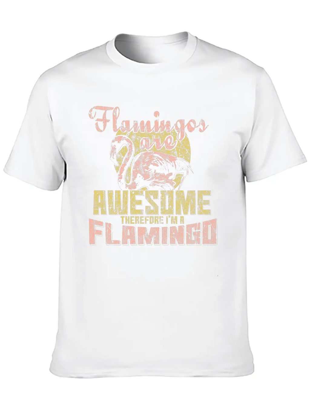 Bird Flamingo Gift Unisex Short Sleeve Soft Cotton T-Shirt – Casual Everyday Wear