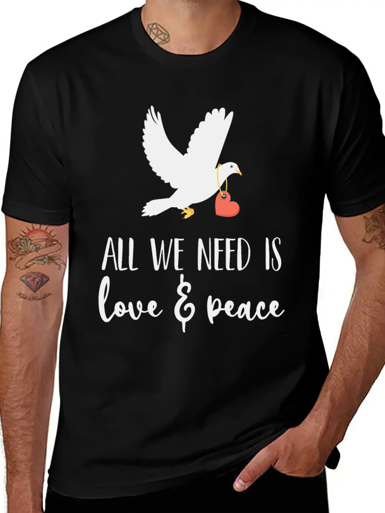 Bird Lover Freedom Love & Peace Unisex Casual T-Shirt – Clean Design For Daily Comfort