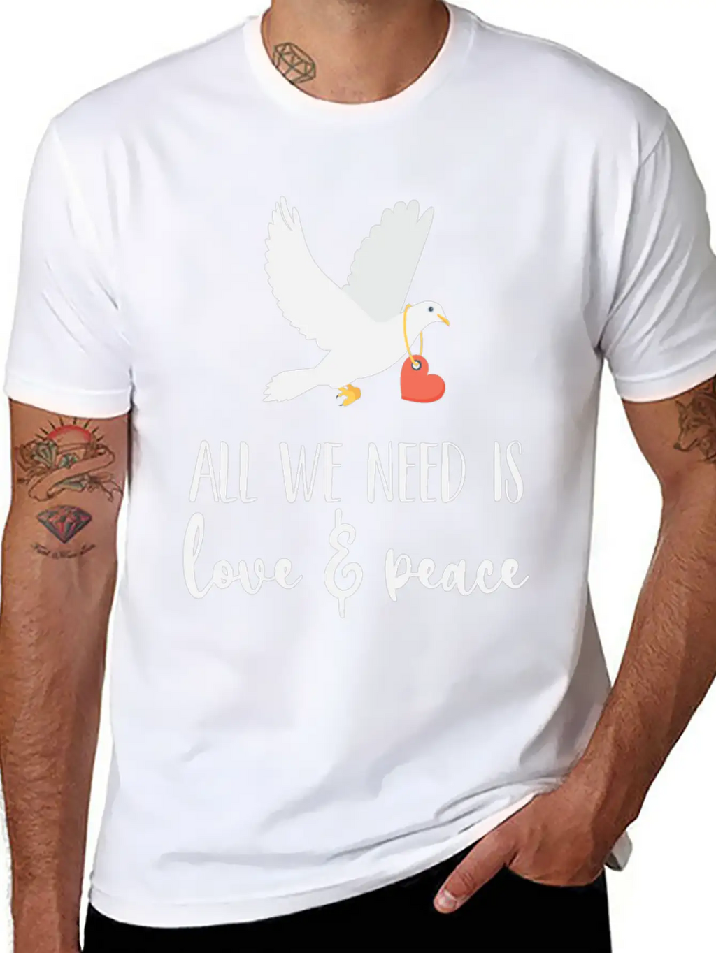 Bird Lover Freedom Love & Peace Unisex Casual T-Shirt – Clean Design For Daily Comfort