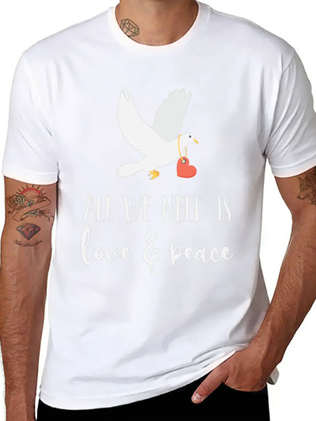 Bird Lover Freedom Love & Peace Unisex Casual T-Shirt – Clean Design For Daily Comfort