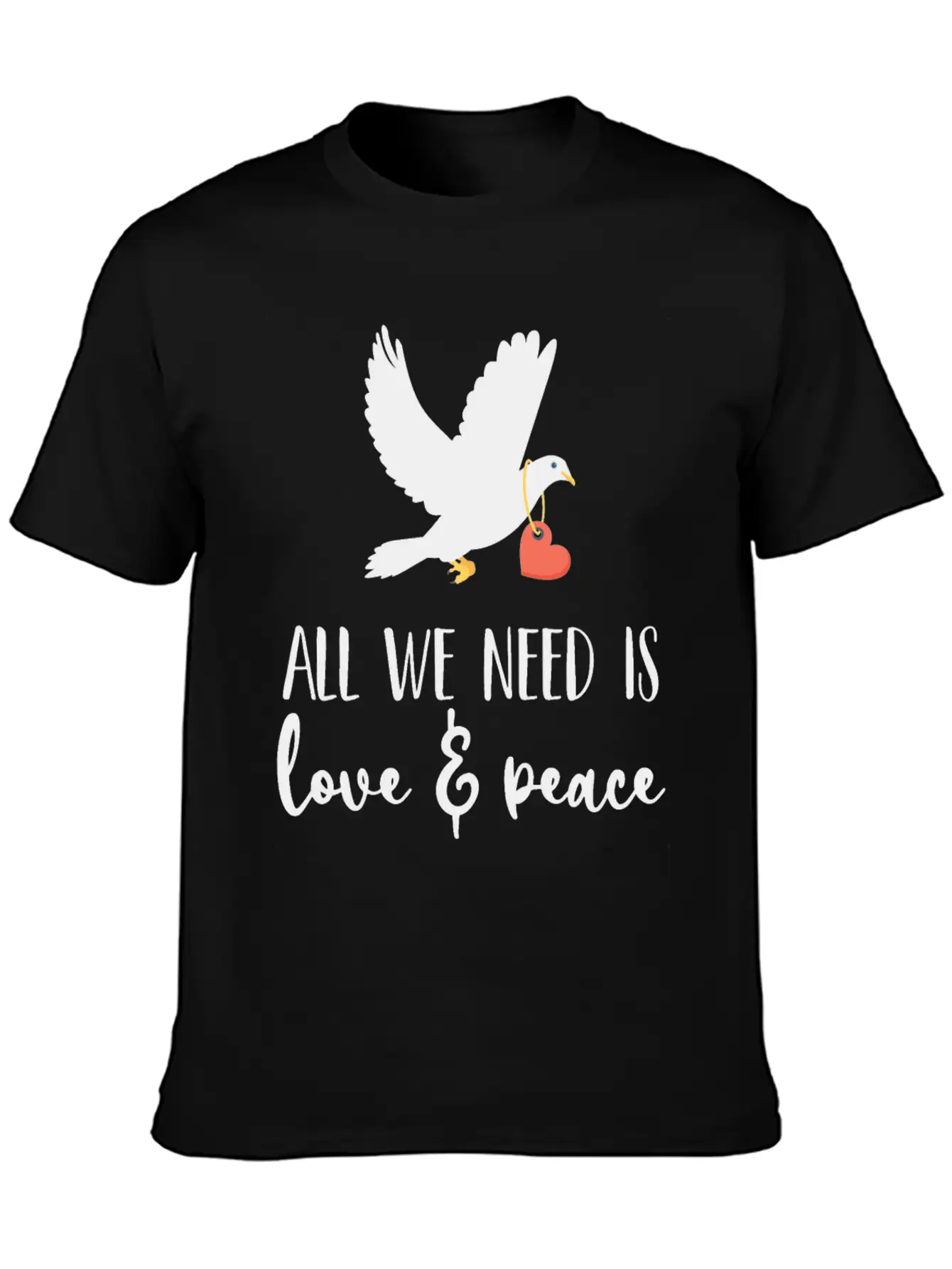Bird Lover Freedom Love & Peace Unisex Casual T-Shirt – Clean Design For Daily Comfort