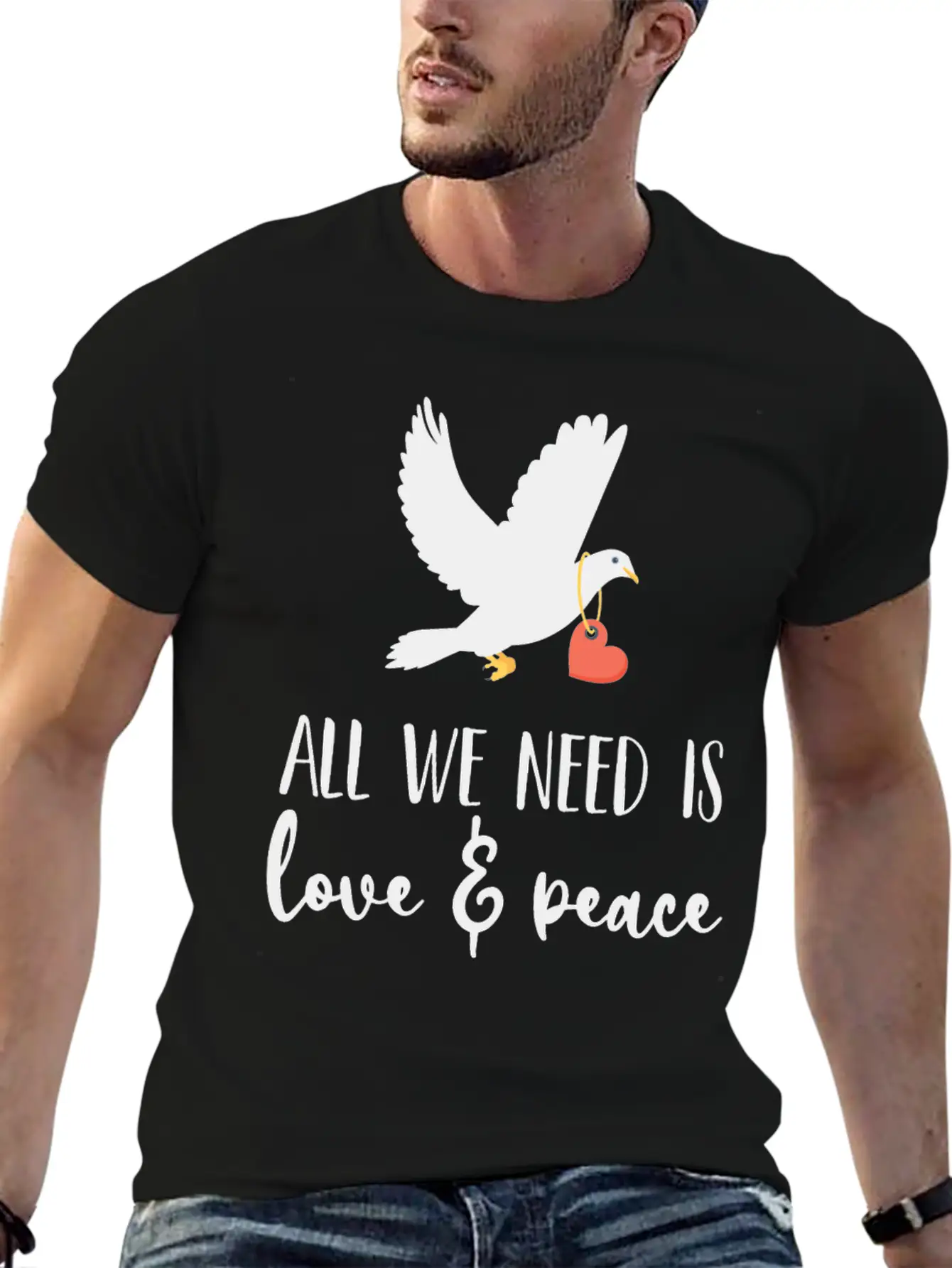 Bird Lover Freedom Love & Peace Unisex Casual T-Shirt – Clean Design For Daily Comfort
