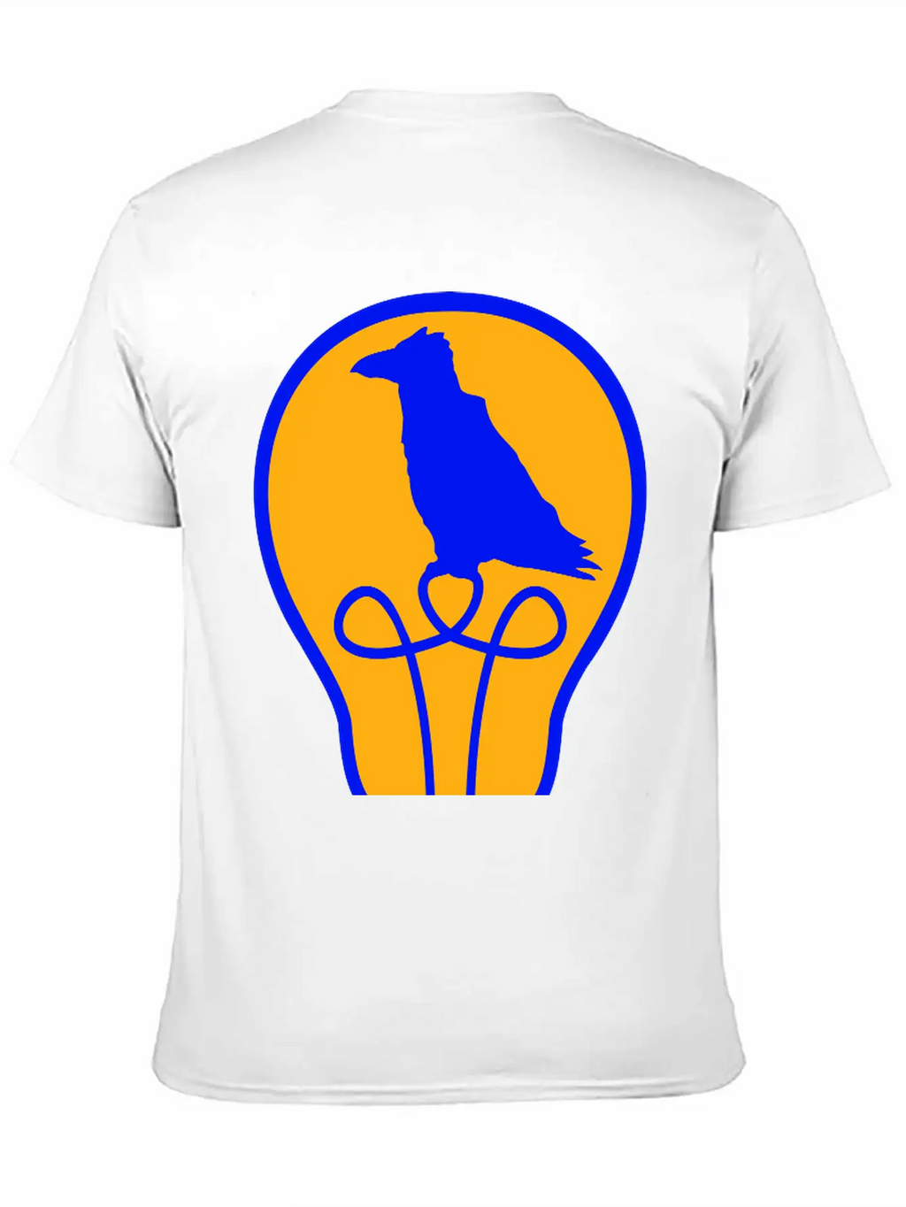 Bird Sitting In Light Bulb Lamp Raven Parrot Crow Unisex Short Sleeve Soft Cotton T-Shirt – Casual Everyday Wear