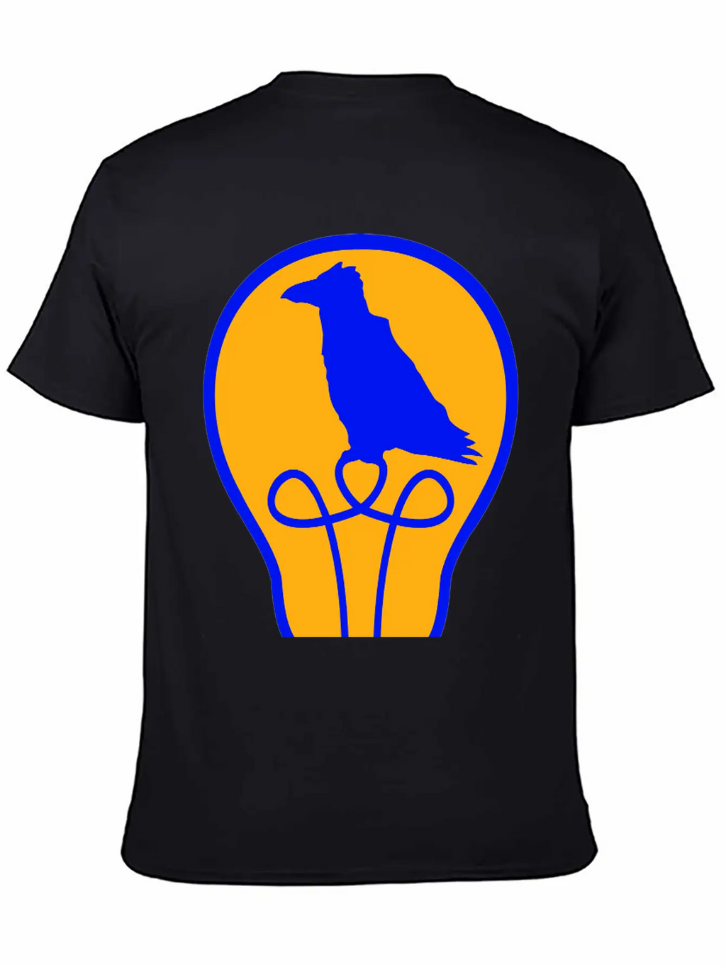 Bird Sitting In Light Bulb Lamp Raven Parrot Crow Unisex Short Sleeve Soft Cotton T-Shirt – Casual Everyday Wear