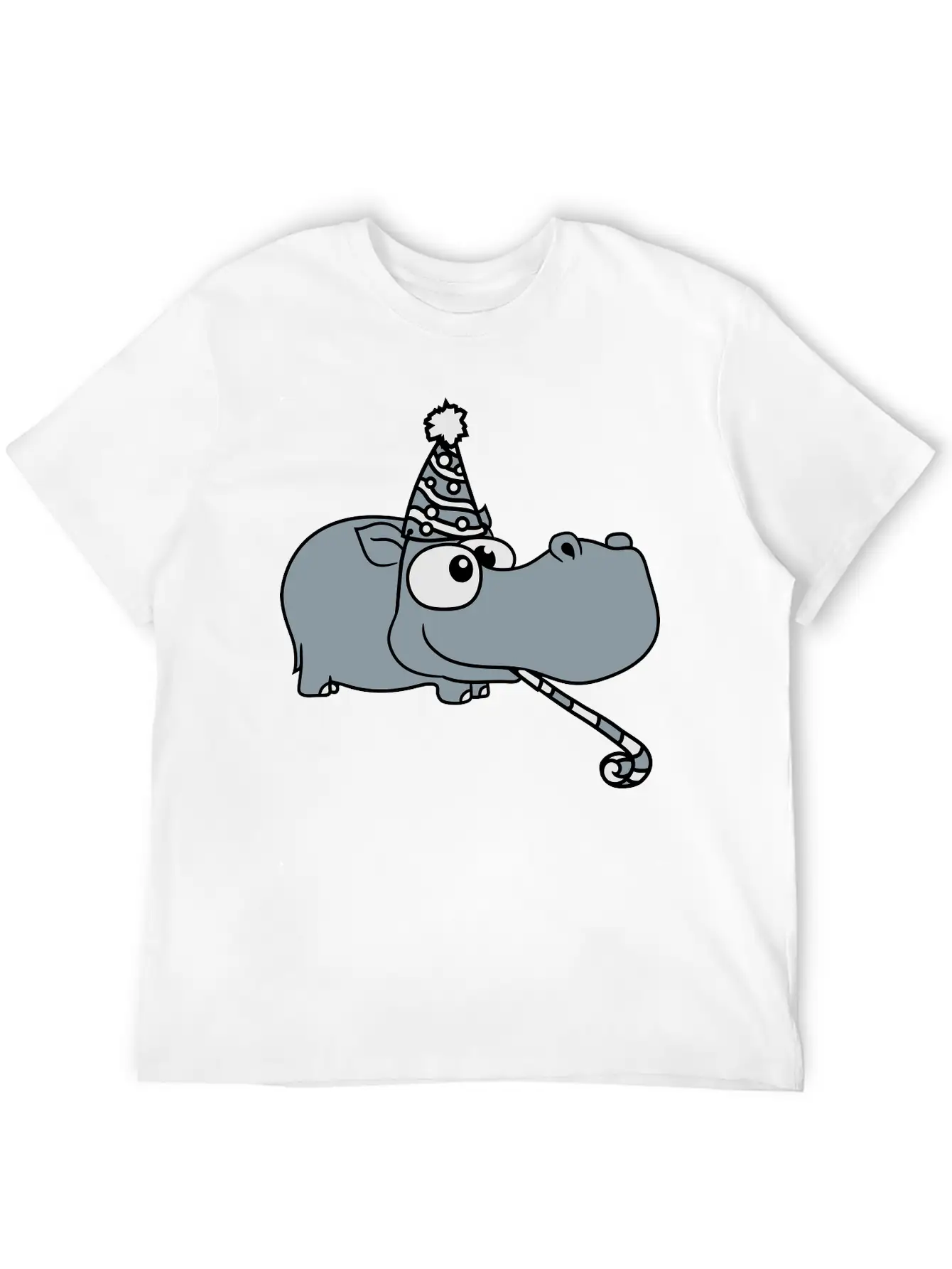 Birthday Celebrate Party Hat Tröte Gift Comic Cart Unisex Casual T-Shirt – Clean Design For Daily Comfort