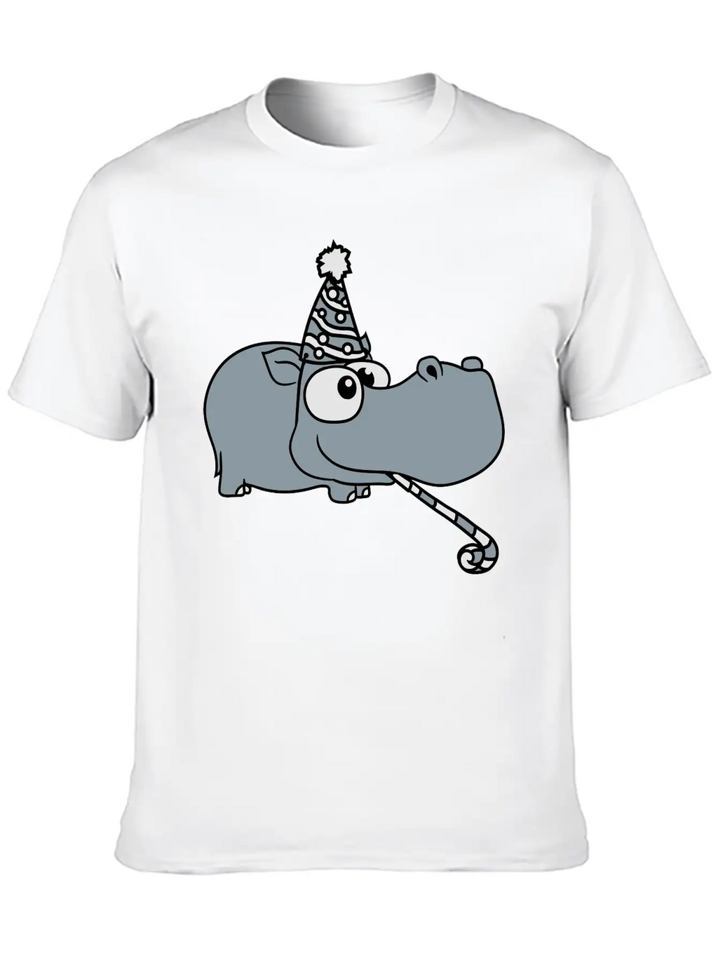 Birthday Celebrate Party Hat Tröte Gift Comic Cart Unisex Casual T-Shirt – Clean Design For Daily Comfort