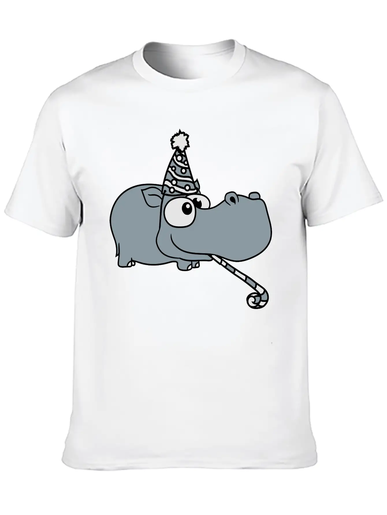 Birthday Celebrate Party Hat Tröte Gift Comic Cart Unisex Casual T-Shirt – Clean Design For Daily Comfort