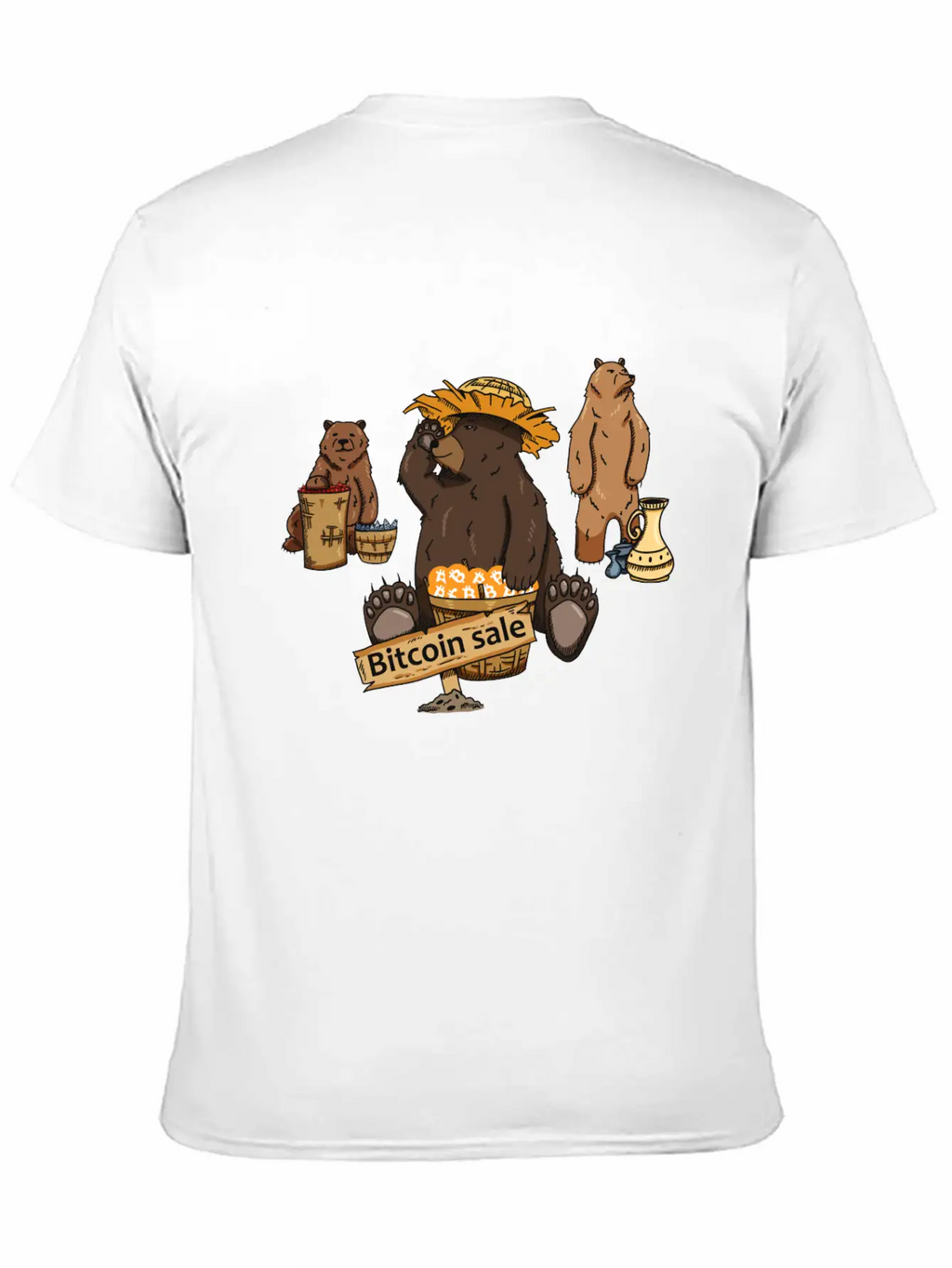 Bitcoin Bear BTC Logo Crypto Lover Hodl Design Unisex Casual T-Shirt – Clean Design For Daily Comfort