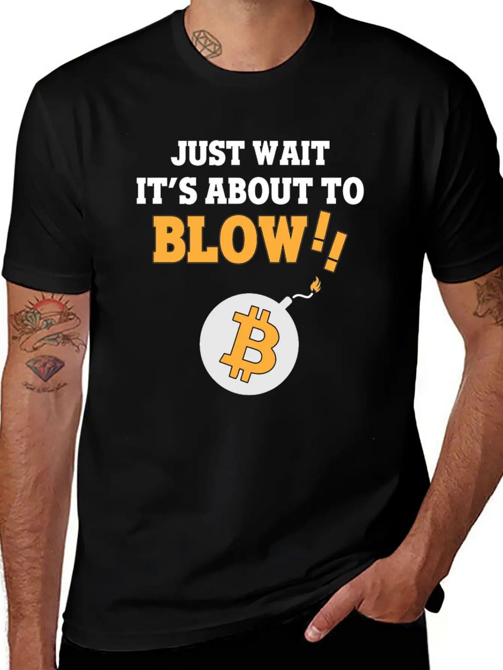 Bitcoin BTC - Blow! Casual Graphic T-Shirt – Simple And Comfortable Daily Wear