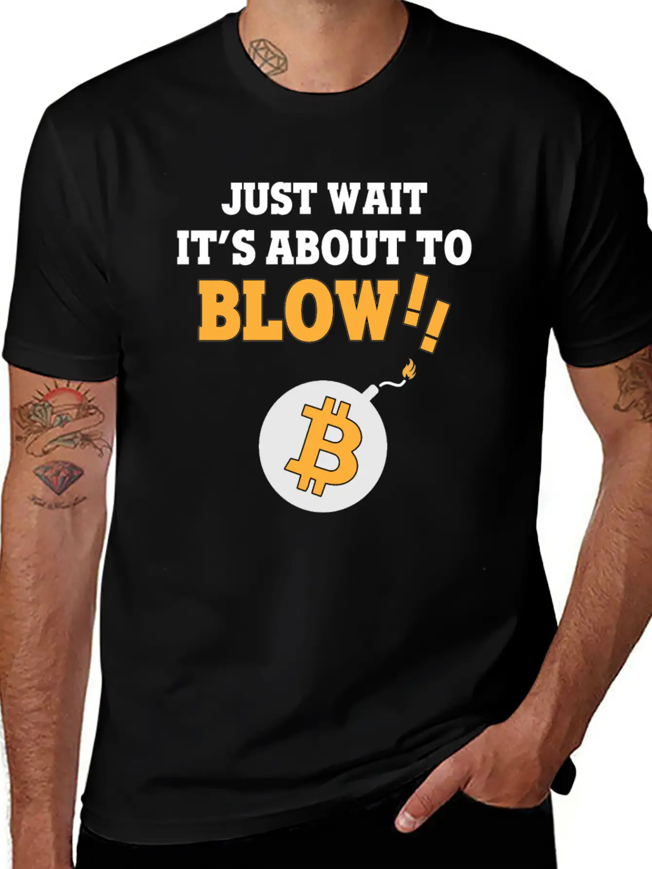 Bitcoin BTC - Blow! Casual Graphic T-Shirt – Simple And Comfortable Daily Wear