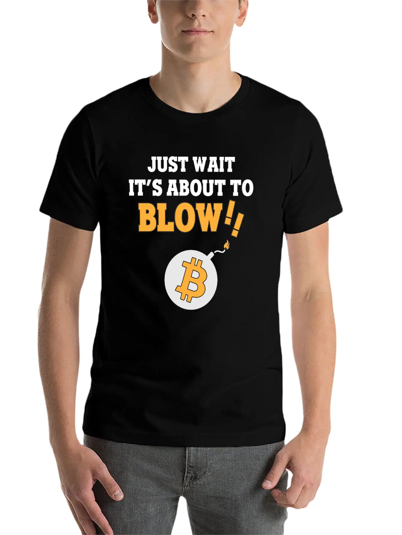 Bitcoin BTC - Blow! Casual Graphic T-Shirt – Simple And Comfortable Daily Wear