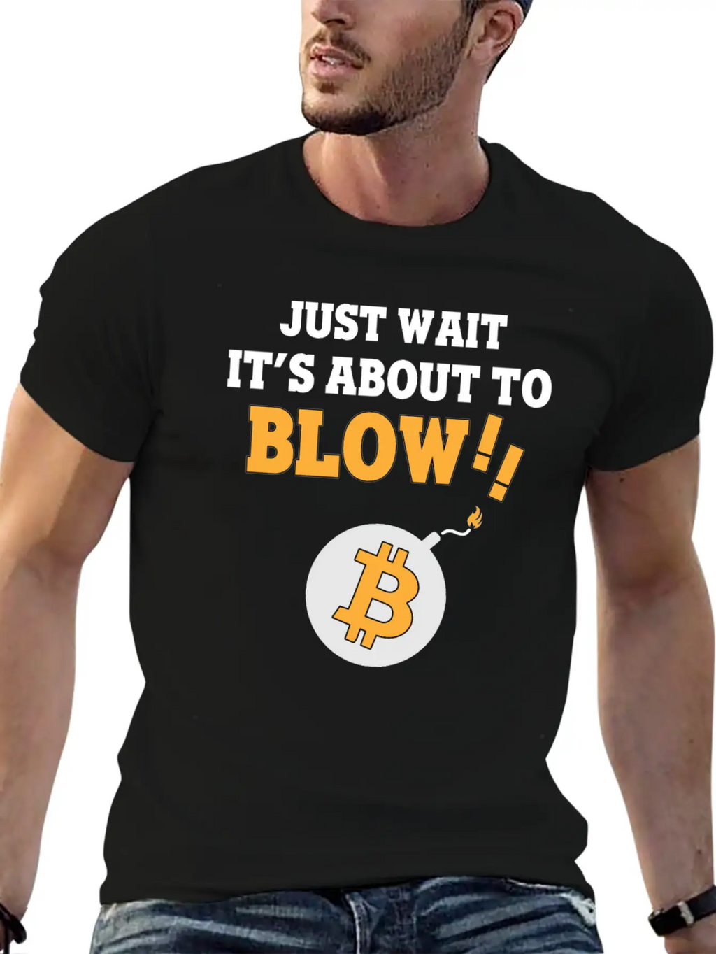 Bitcoin BTC - Blow! Casual Graphic T-Shirt – Simple And Comfortable Daily Wear