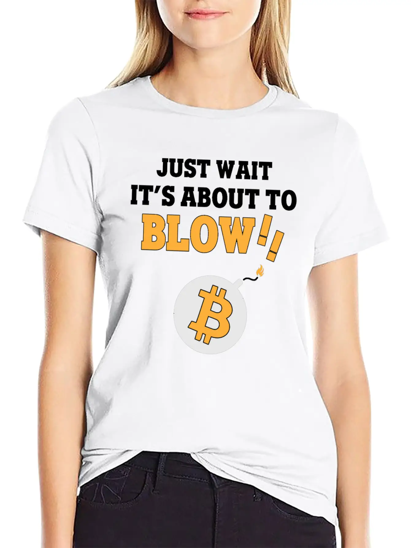 Bitcoin BTC - Blow! Casual Graphic T-Shirt – Simple And Comfortable Daily Wear