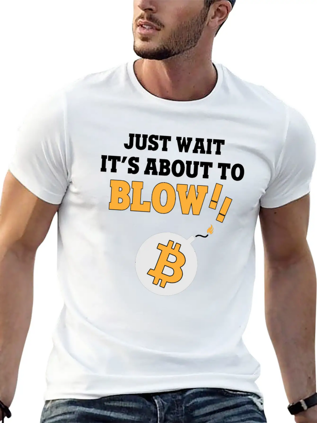 Bitcoin BTC - Blow! Casual Graphic T-Shirt – Simple And Comfortable Daily Wear