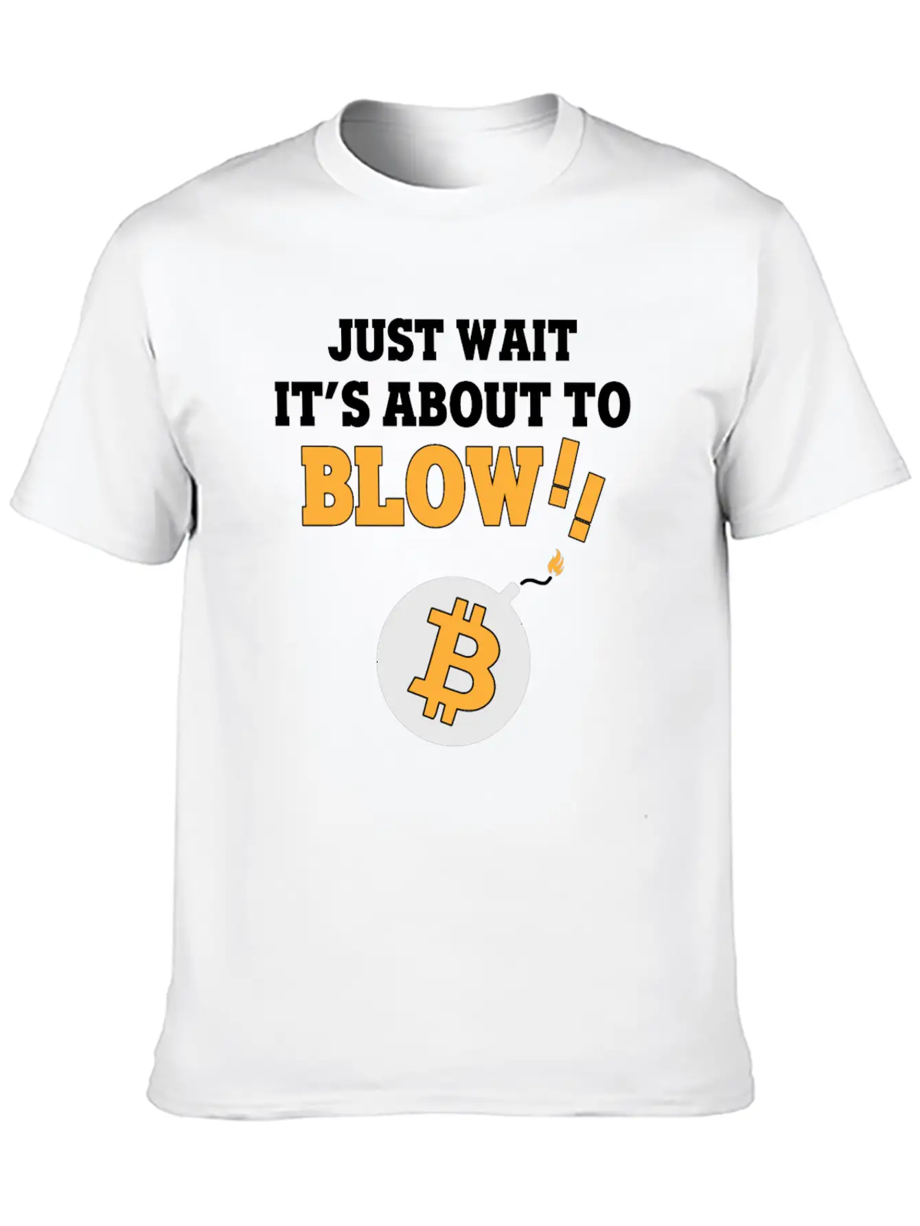 Bitcoin BTC - Blow! Casual Graphic T-Shirt – Simple And Comfortable Daily Wear