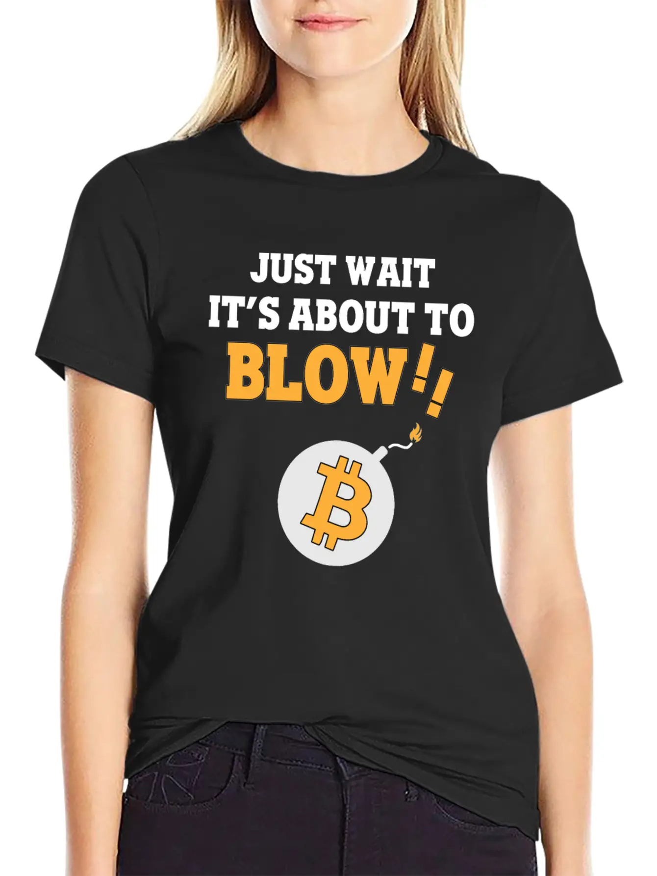 Bitcoin BTC - Blow! Casual Graphic T-Shirt – Simple And Comfortable Daily Wear