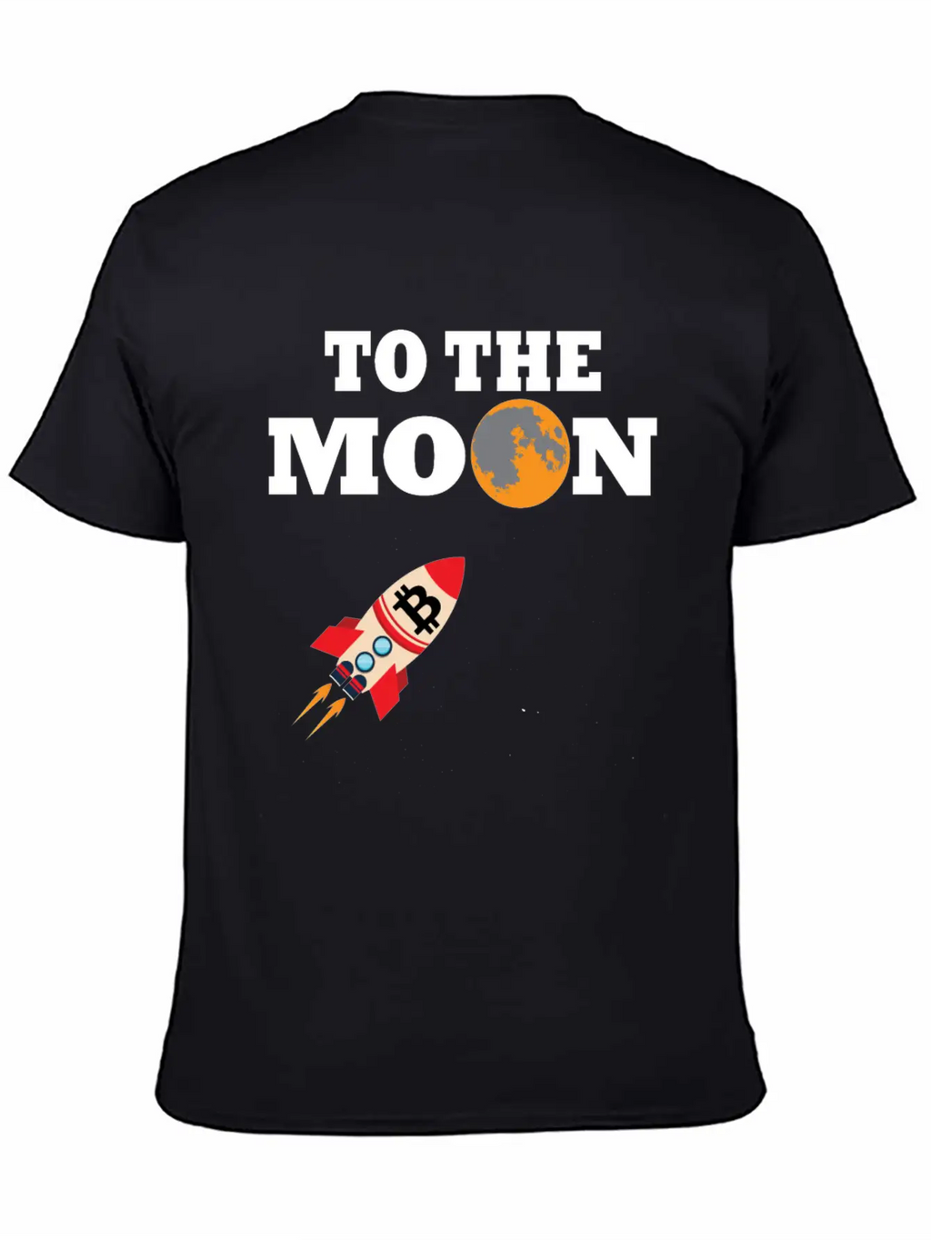 Bitcoin BTC To The Moon Unisex Casual T-Shirt – Clean Design For Daily Comfort