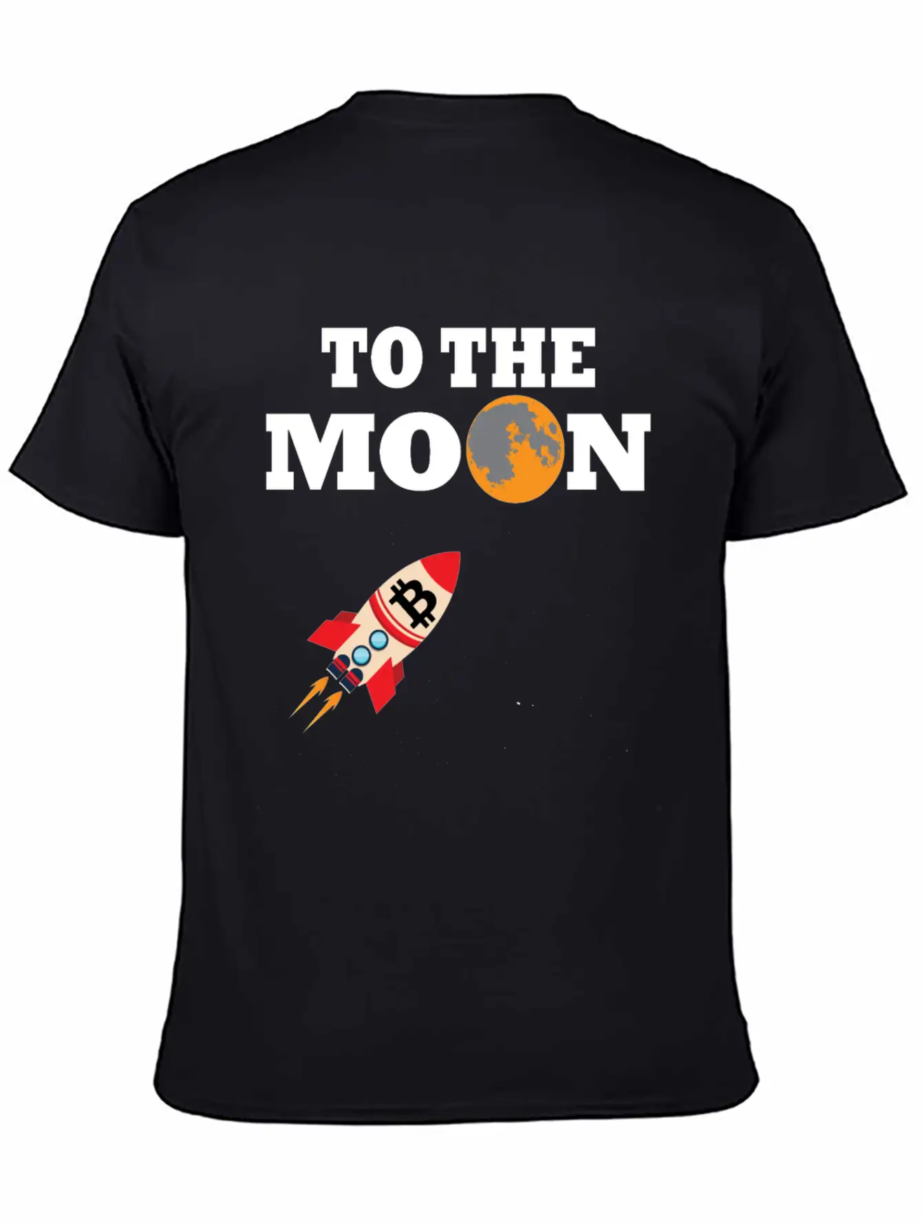 Bitcoin BTC To The Moon Unisex Casual T-Shirt – Clean Design For Daily Comfort
