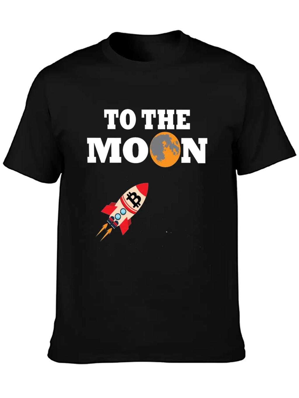 Bitcoin BTC To The Moon Unisex Casual T-Shirt – Clean Design For Daily Comfort