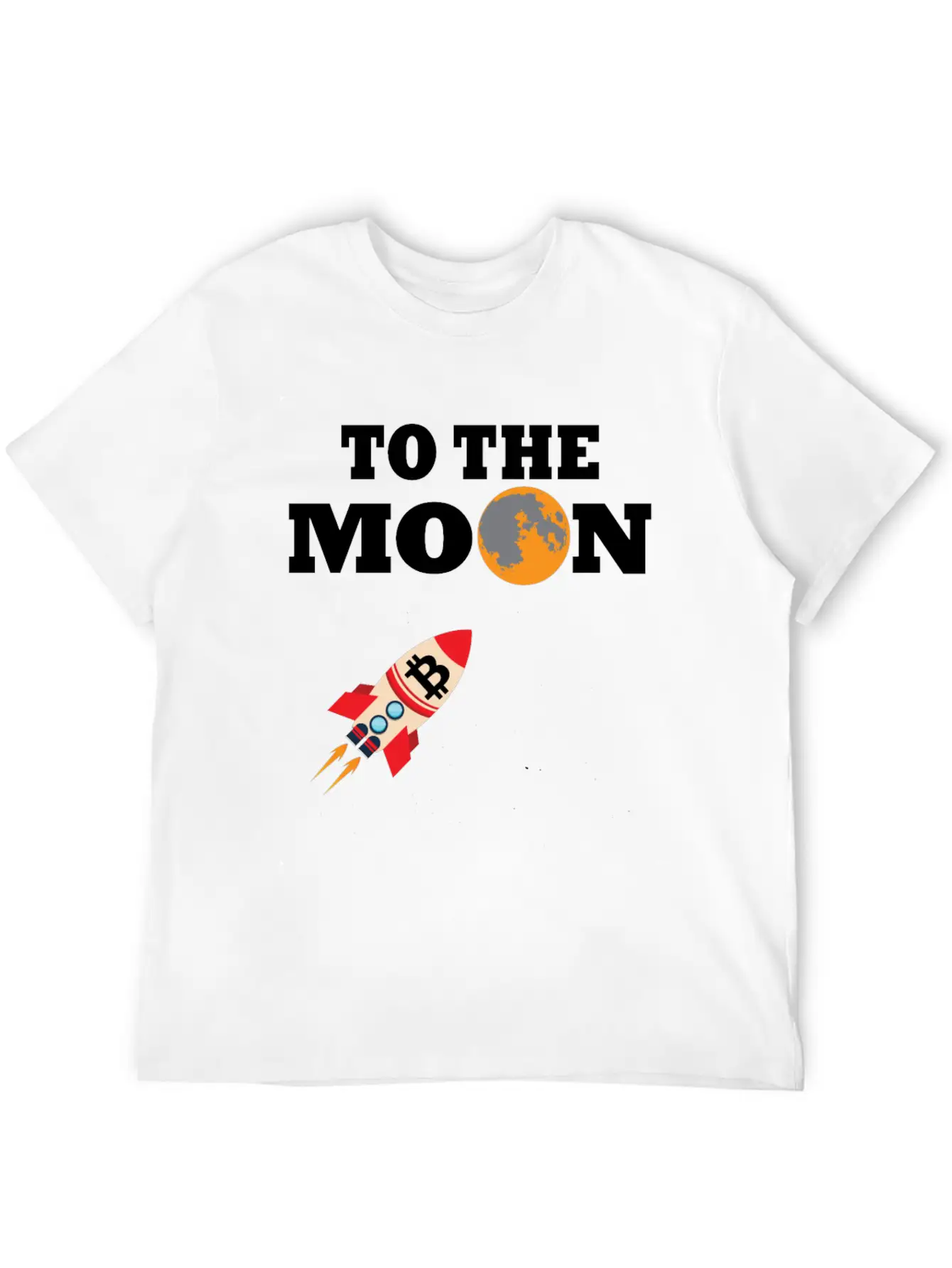 Bitcoin BTC To The Moon Unisex Casual T-Shirt – Clean Design For Daily Comfort