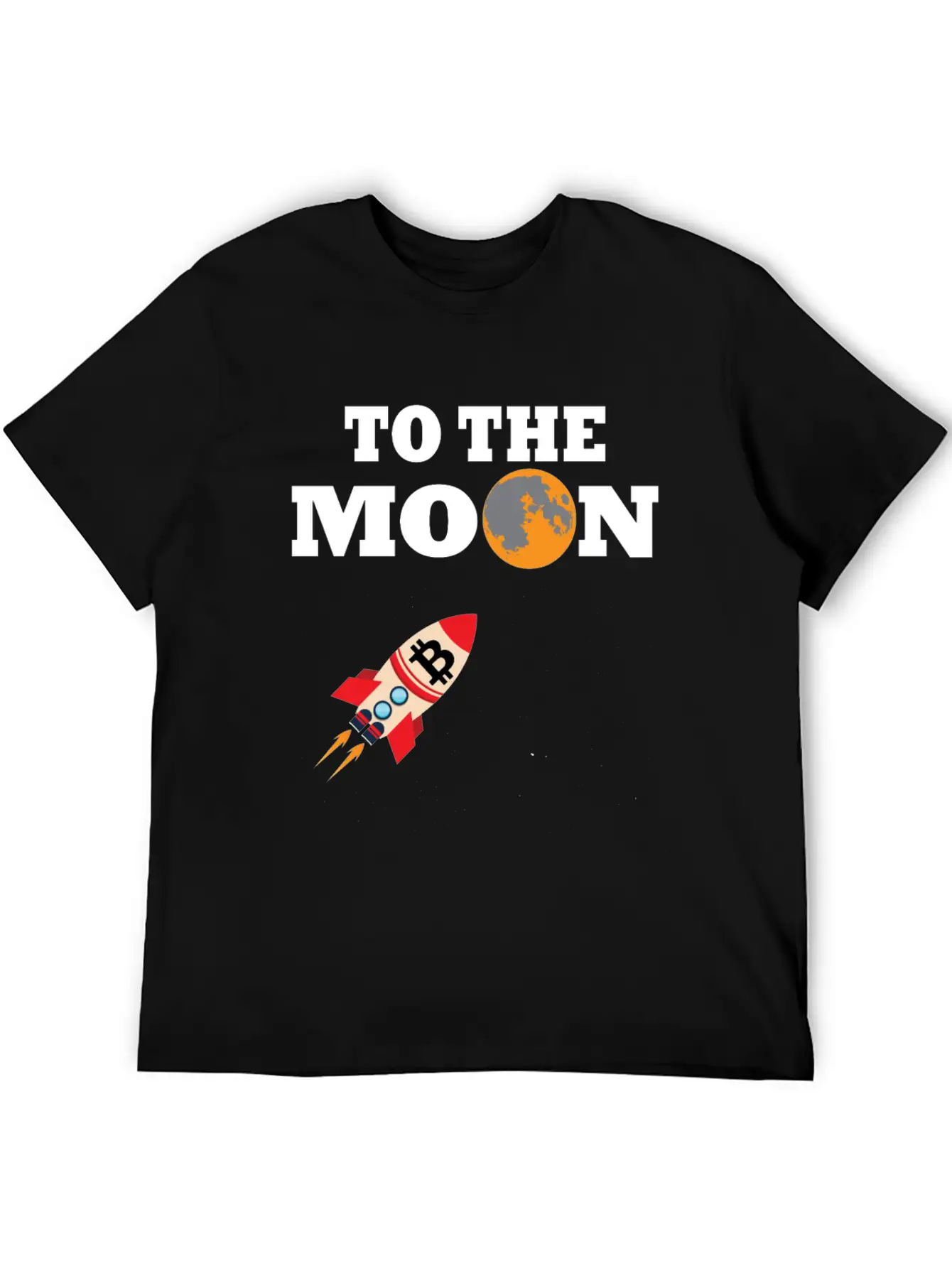 Bitcoin BTC To The Moon Unisex Casual T-Shirt – Clean Design For Daily Comfort