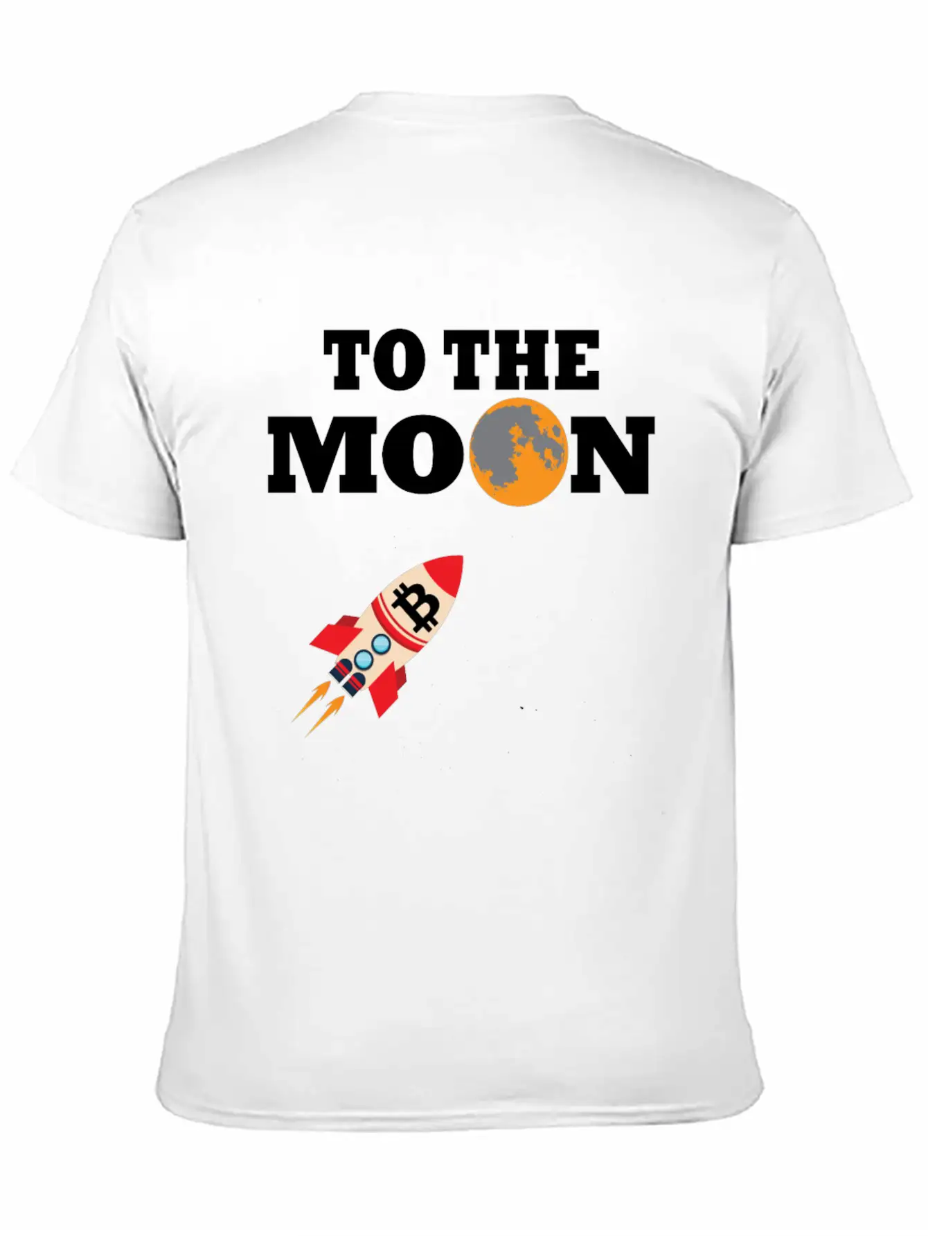 Bitcoin BTC To The Moon Unisex Casual T-Shirt – Clean Design For Daily Comfort