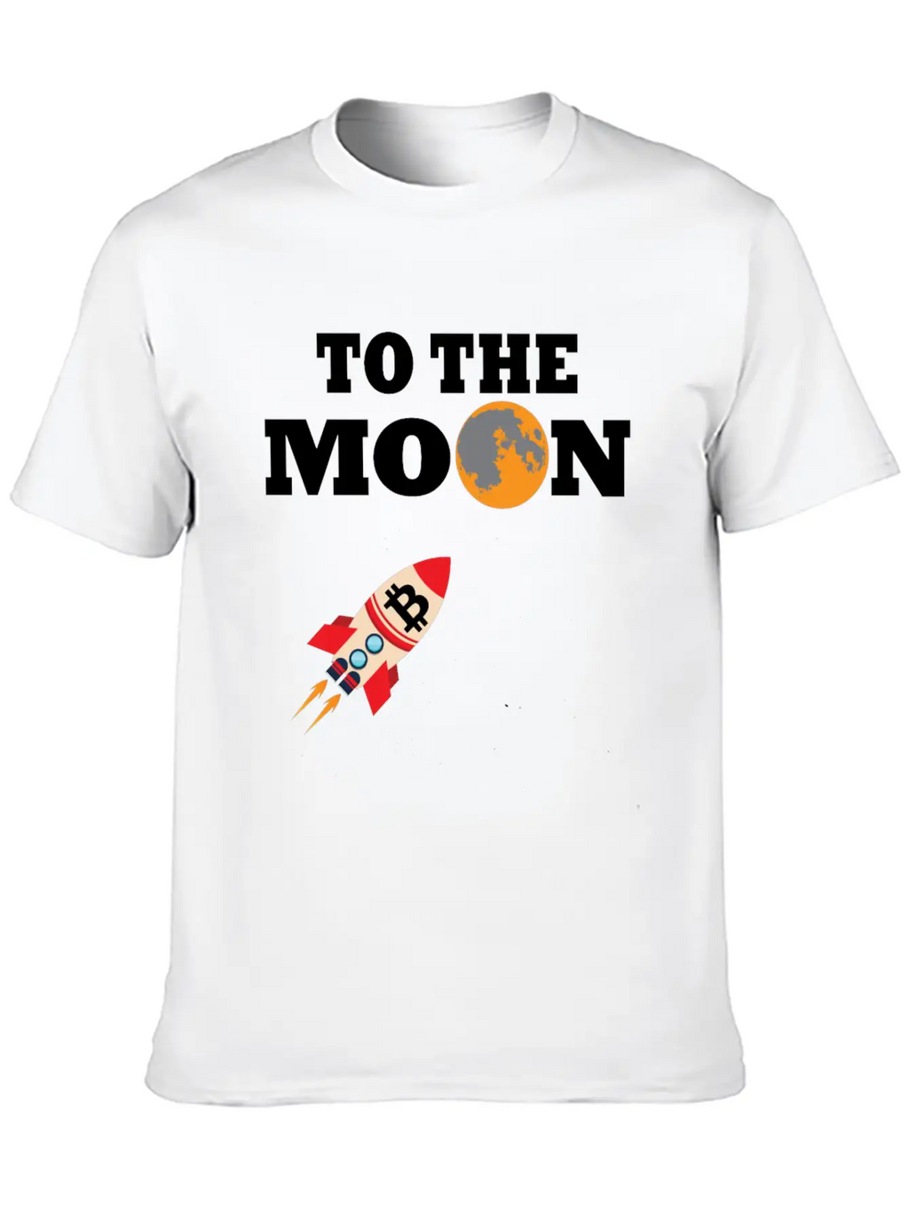 Bitcoin BTC To The Moon Unisex Casual T-Shirt – Clean Design For Daily Comfort
