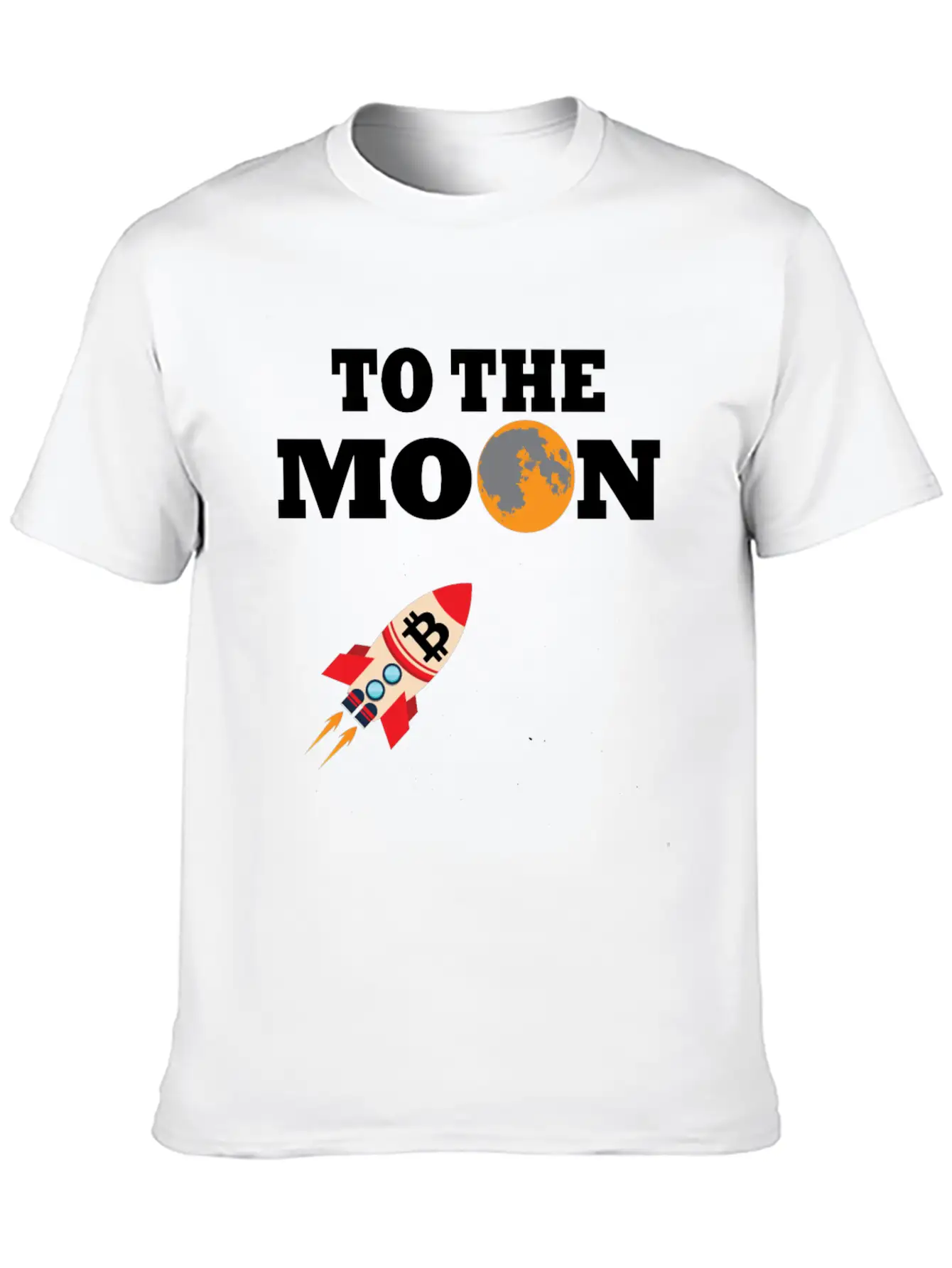 Bitcoin BTC To The Moon Unisex Casual T-Shirt – Clean Design For Daily Comfort