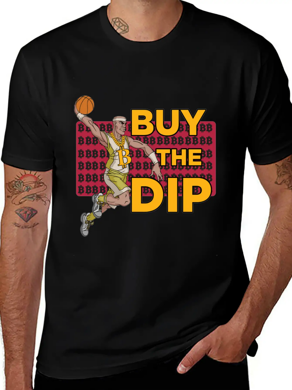 Bitcoin, Buy The Dip Unisex Casual T-Shirt – Clean Design For Daily Comfort
