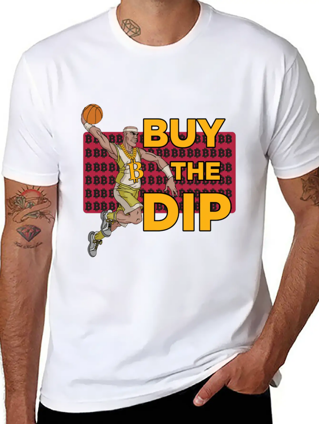 Bitcoin, Buy The Dip Unisex Casual T-Shirt – Clean Design For Daily Comfort