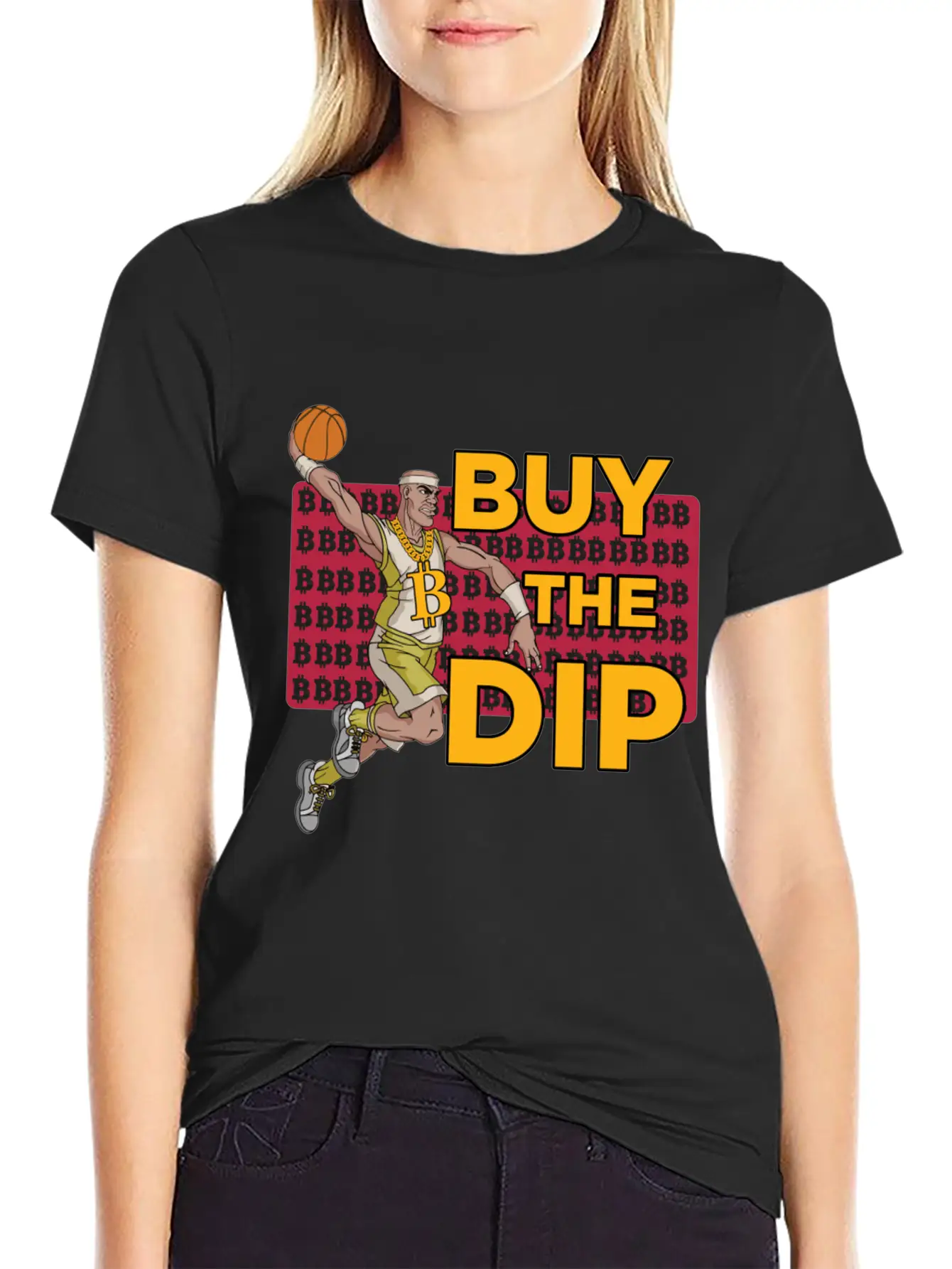 Bitcoin, Buy The Dip Unisex Casual T-Shirt – Clean Design For Daily Comfort