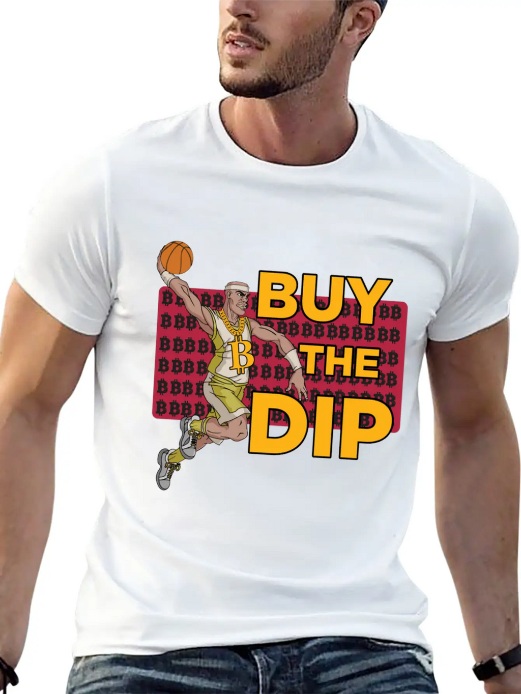 Bitcoin, Buy The Dip Unisex Casual T-Shirt – Clean Design For Daily Comfort