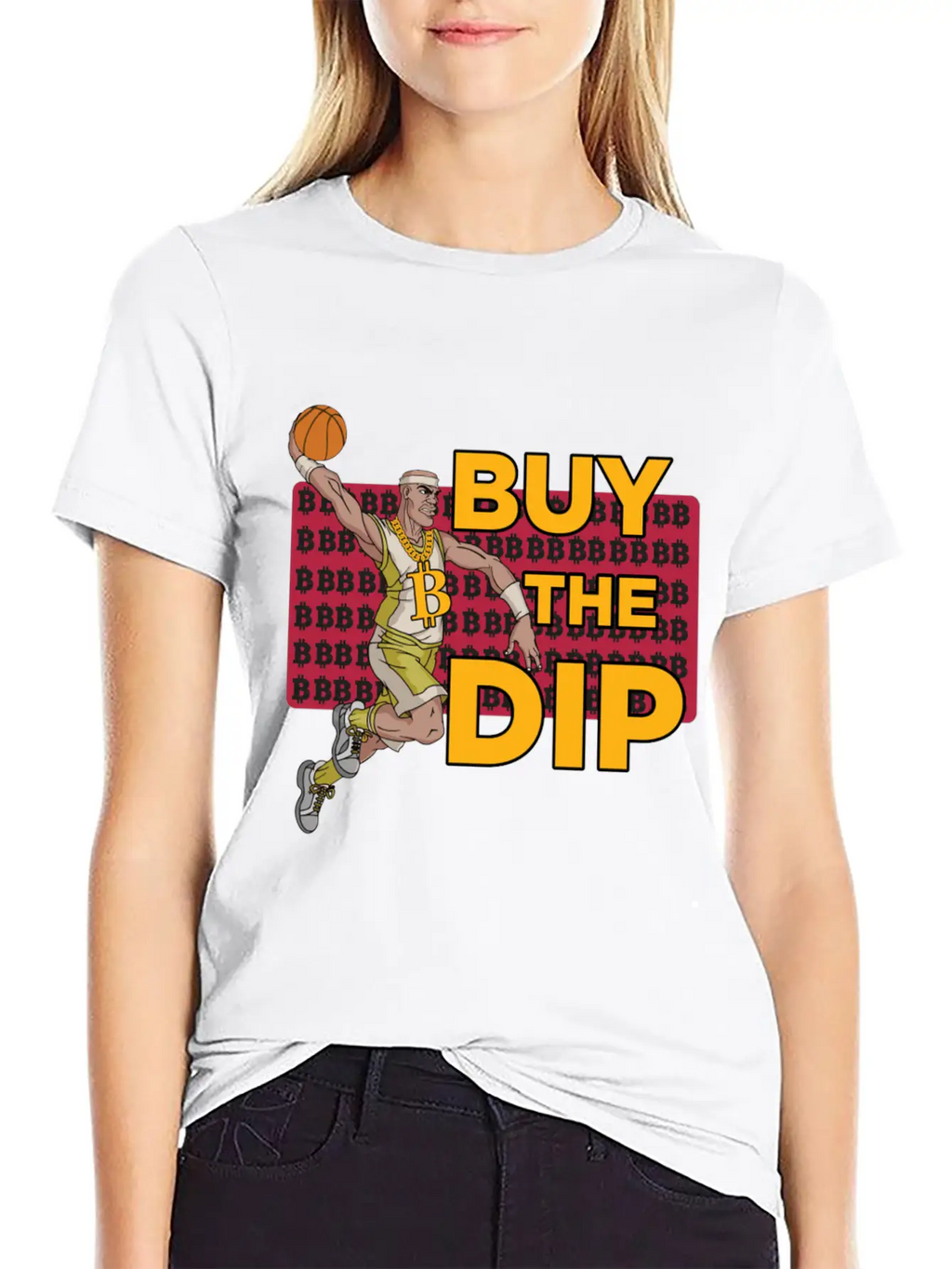 Bitcoin, Buy The Dip Unisex Casual T-Shirt – Clean Design For Daily Comfort