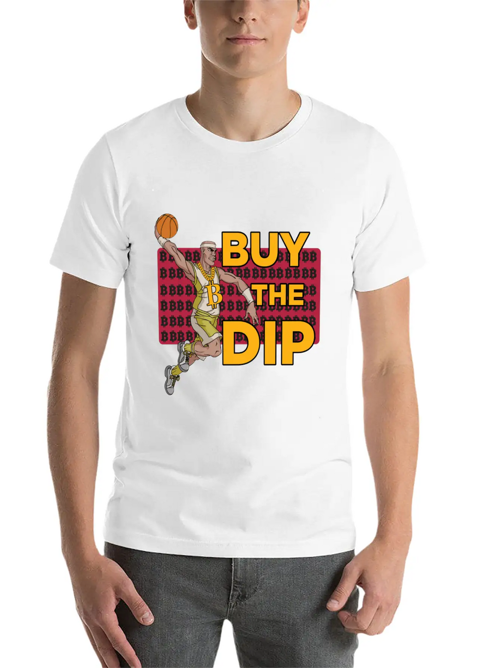 Bitcoin, Buy The Dip Unisex Casual T-Shirt – Clean Design For Daily Comfort