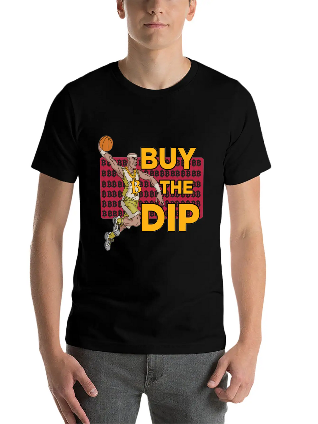 Bitcoin, Buy The Dip Unisex Casual T-Shirt – Clean Design For Daily Comfort
