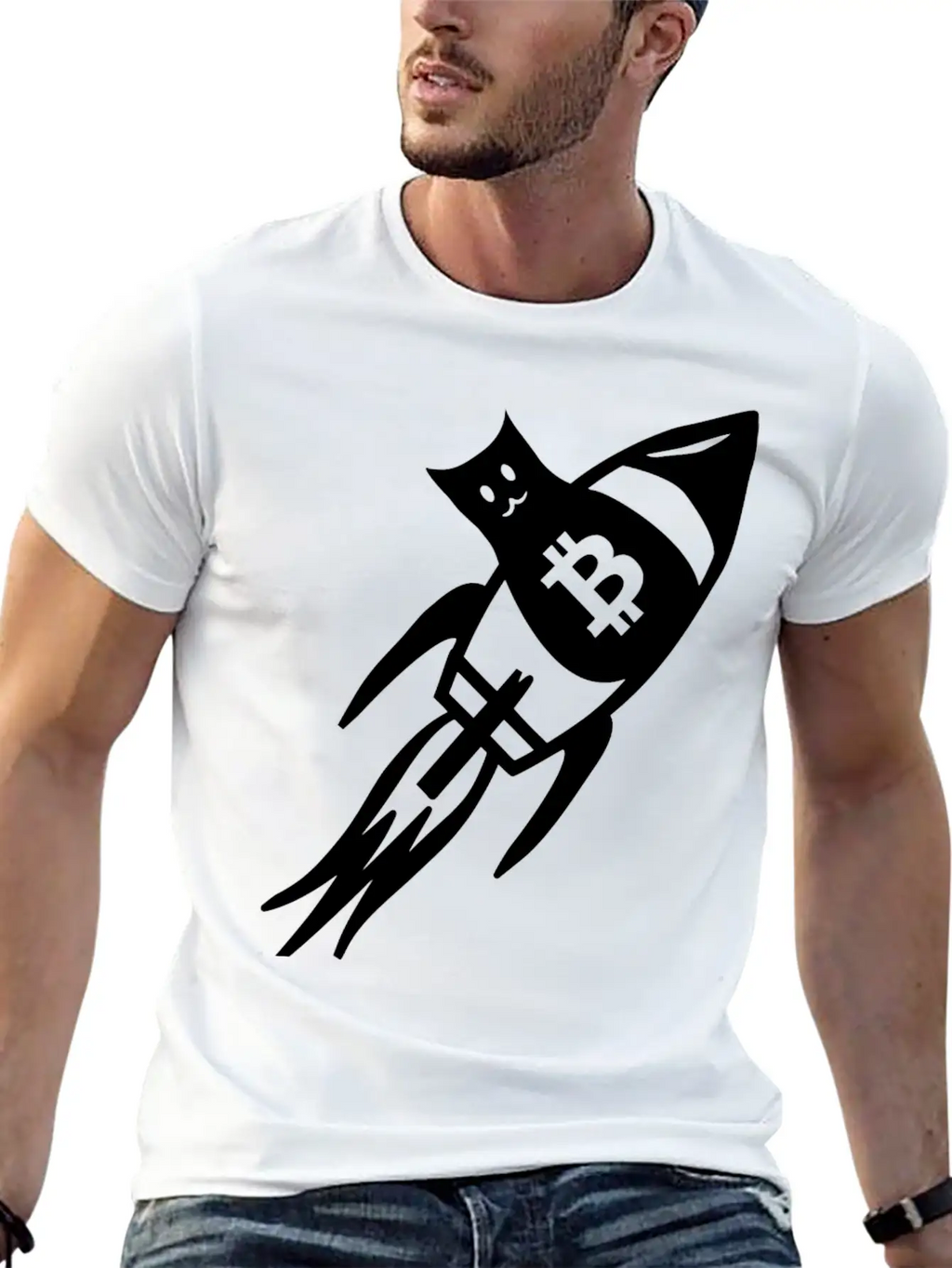 Bitcoin Cats To The Moon Classic Fit Graphic Tee For Daily Comfort – Unisex Cotton Shirt