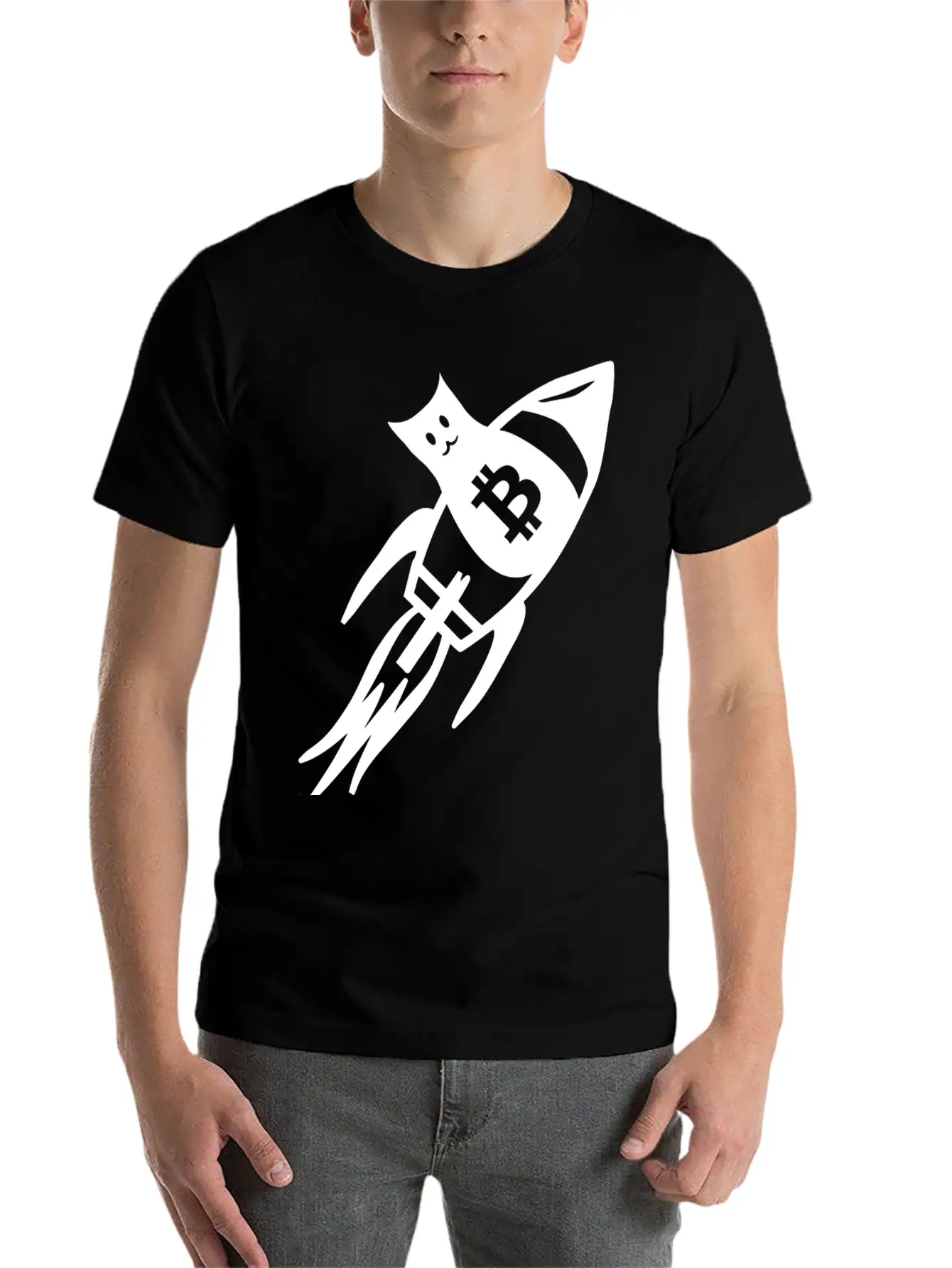 Bitcoin Cats To The Moon Classic Fit Graphic Tee For Daily Comfort – Unisex Cotton Shirt