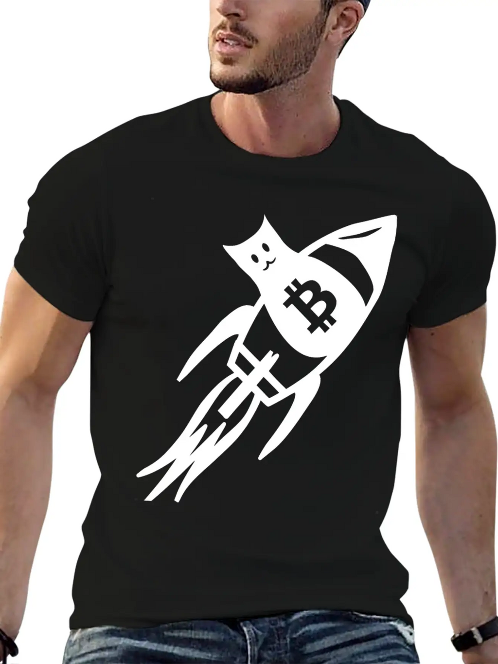 Bitcoin Cats To The Moon Classic Fit Graphic Tee For Daily Comfort – Unisex Cotton Shirt