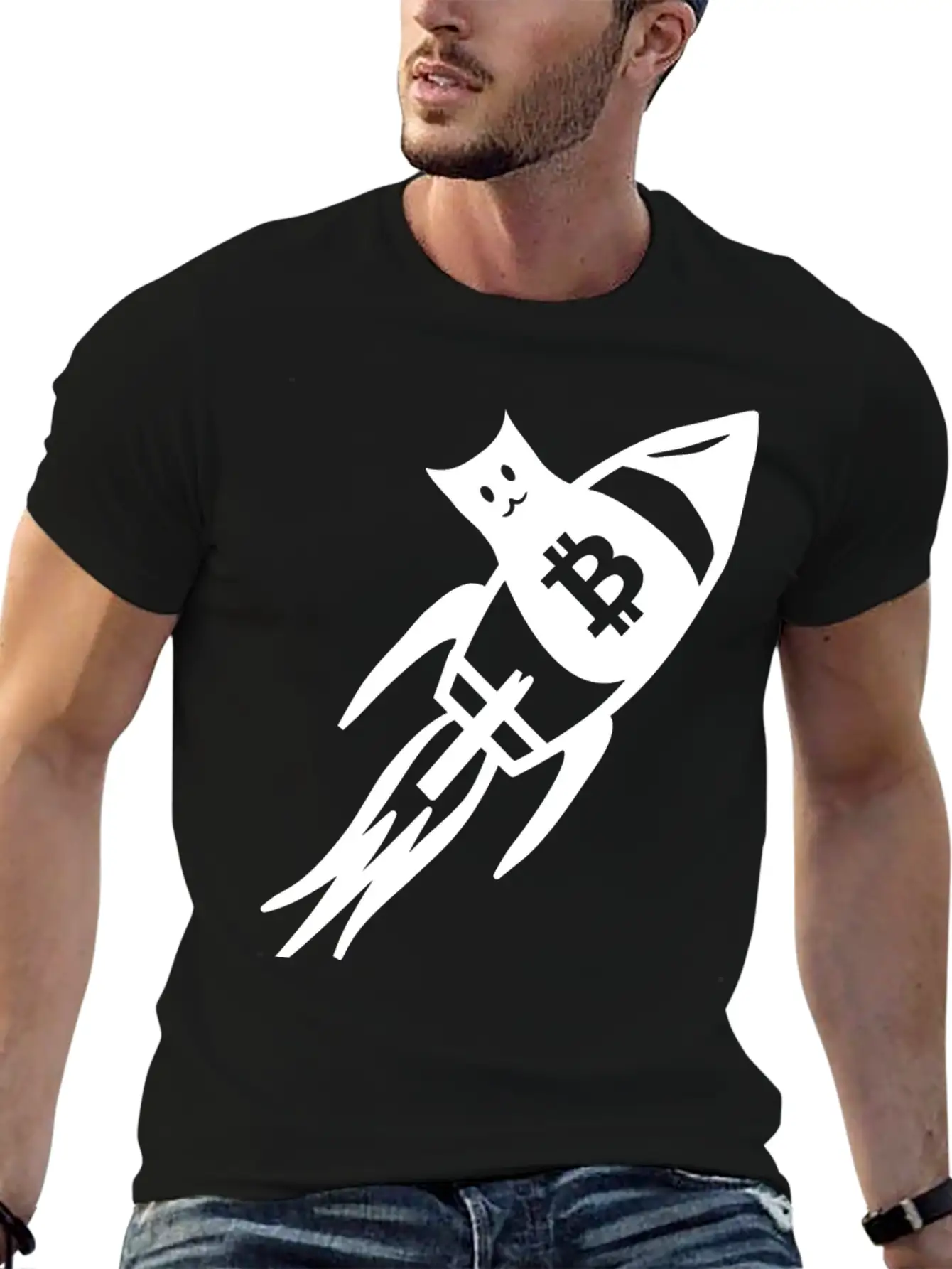 Bitcoin Cats To The Moon Classic Fit Graphic Tee For Daily Comfort – Unisex Cotton Shirt