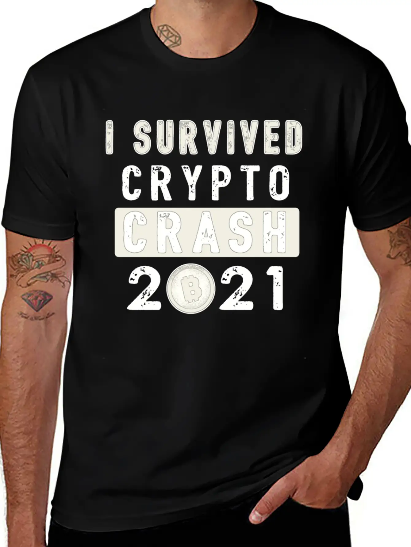 Bitcoin Crypto Crash Trader Crypto Token Unisex Casual T-Shirt – Clean Design For Daily Comfort