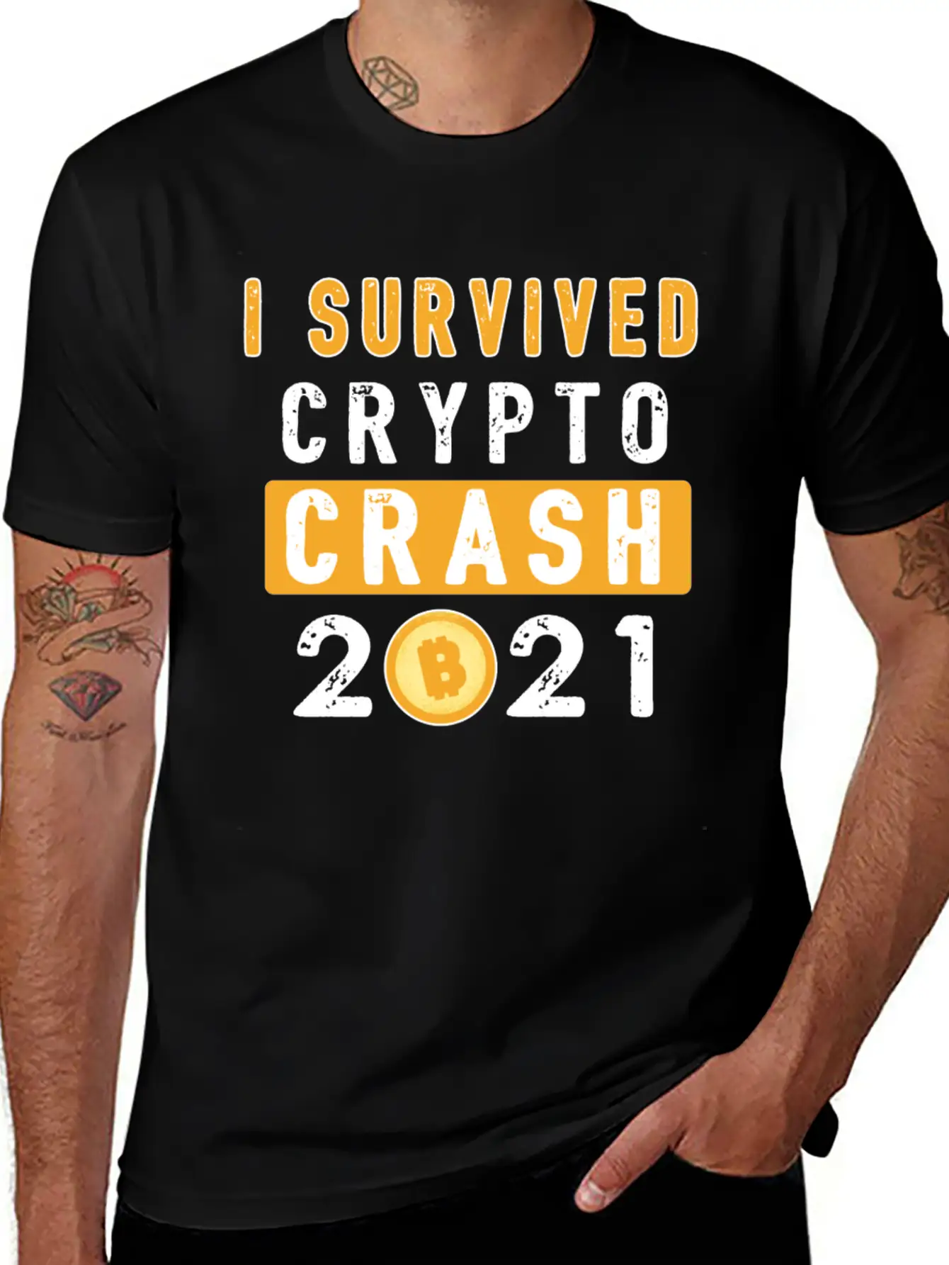 Bitcoin Crypto Crash Trader Crypto Unisex Casual T-Shirt – Clean Design For Daily Comfort
