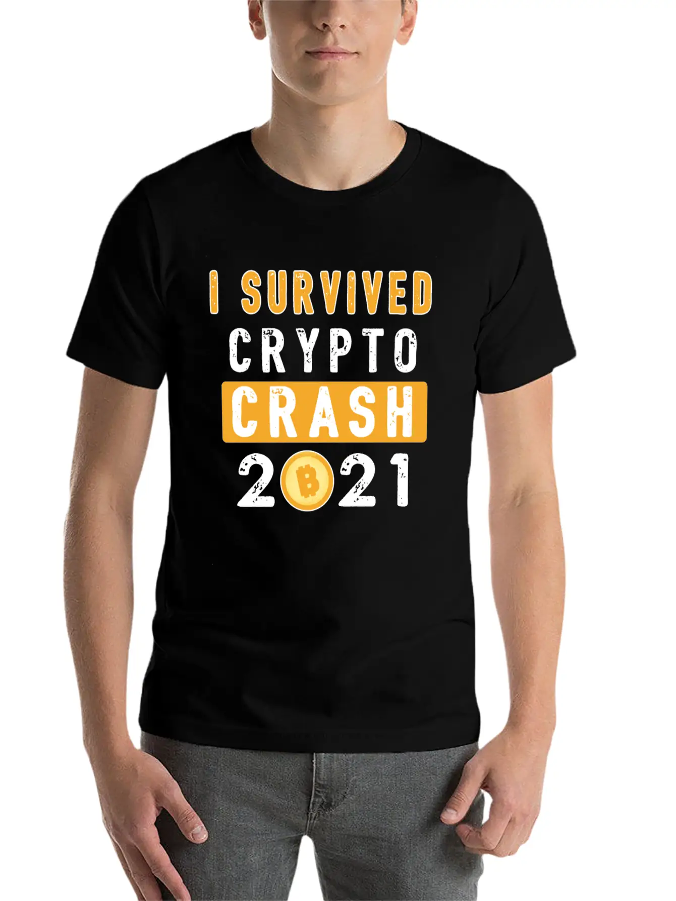 Bitcoin Crypto Crash Trader Crypto Unisex Casual T-Shirt – Clean Design For Daily Comfort