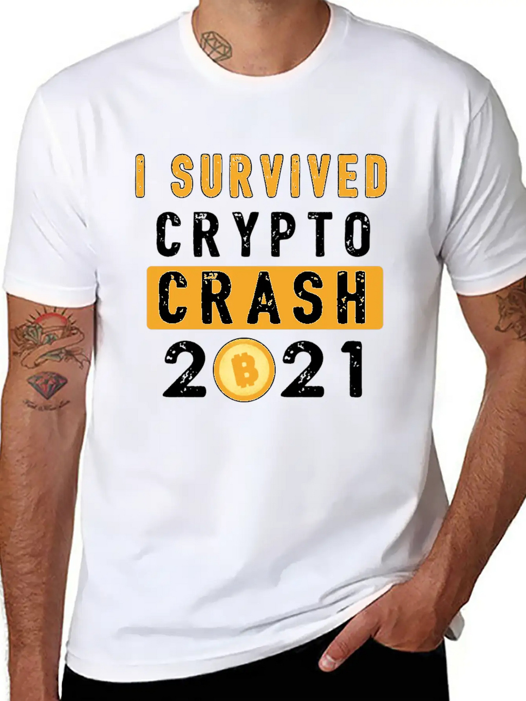 Bitcoin Crypto Crash Trader Crypto Unisex Casual T-Shirt – Clean Design For Daily Comfort