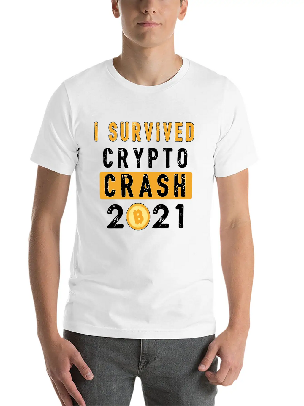 Bitcoin Crypto Crash Trader Crypto Unisex Casual T-Shirt – Clean Design For Daily Comfort