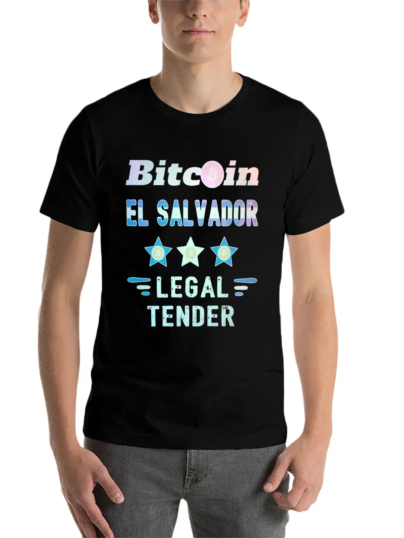 Bitcoin Crypto El Salvador Trader Unisex Short Sleeve Soft Cotton T-Shirt – Casual Everyday Wear