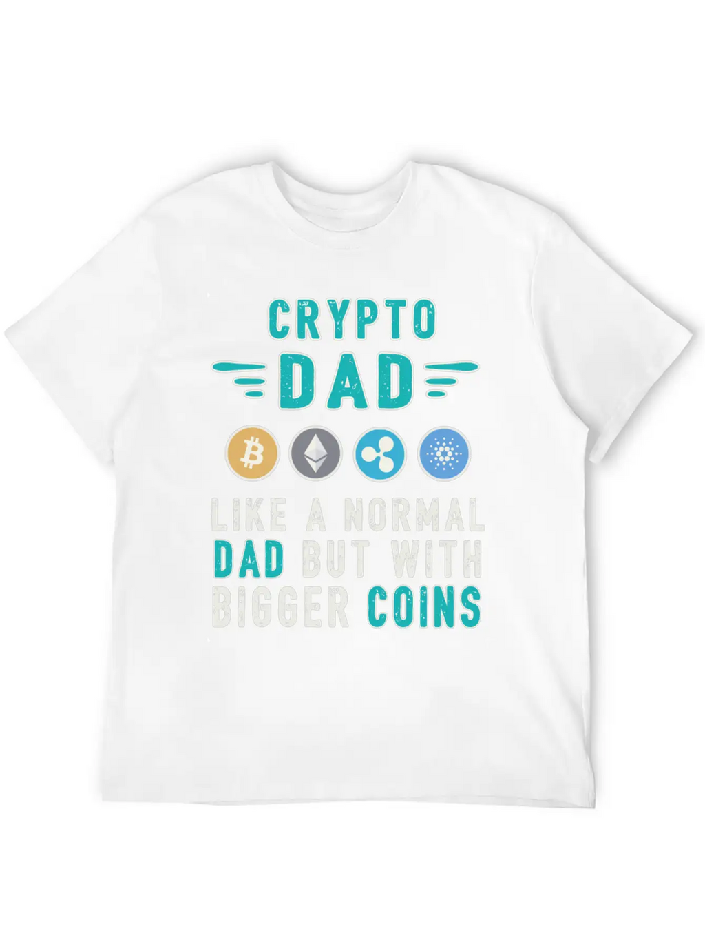 Bitcoin Crypto Father Dad Trader Crypto Unisex Short Sleeve Soft Cotton T-Shirt – Casual Everyday Wear