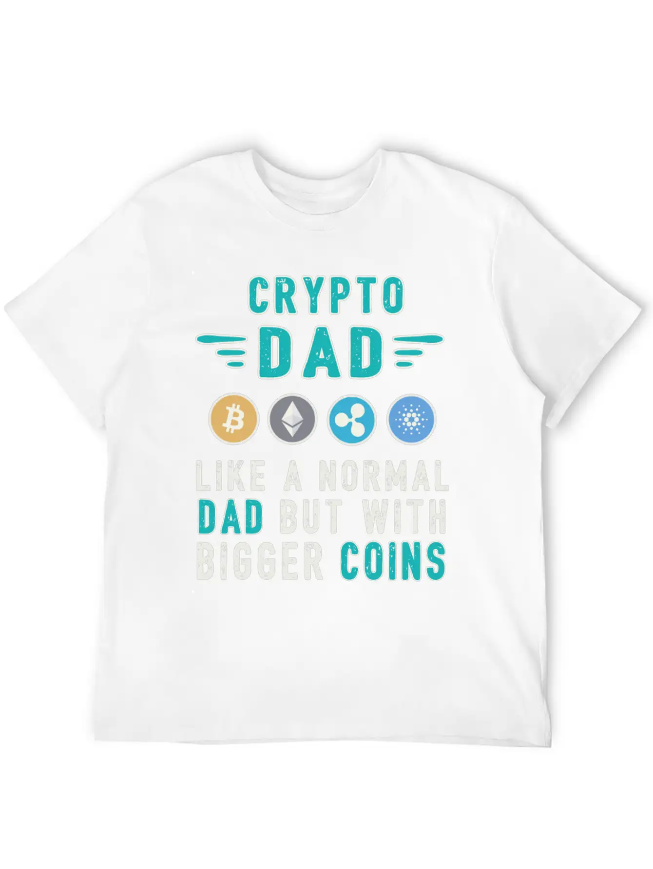 Bitcoin Crypto Father Dad Trader Crypto Unisex Short Sleeve Soft Cotton T-Shirt – Casual Everyday Wear
