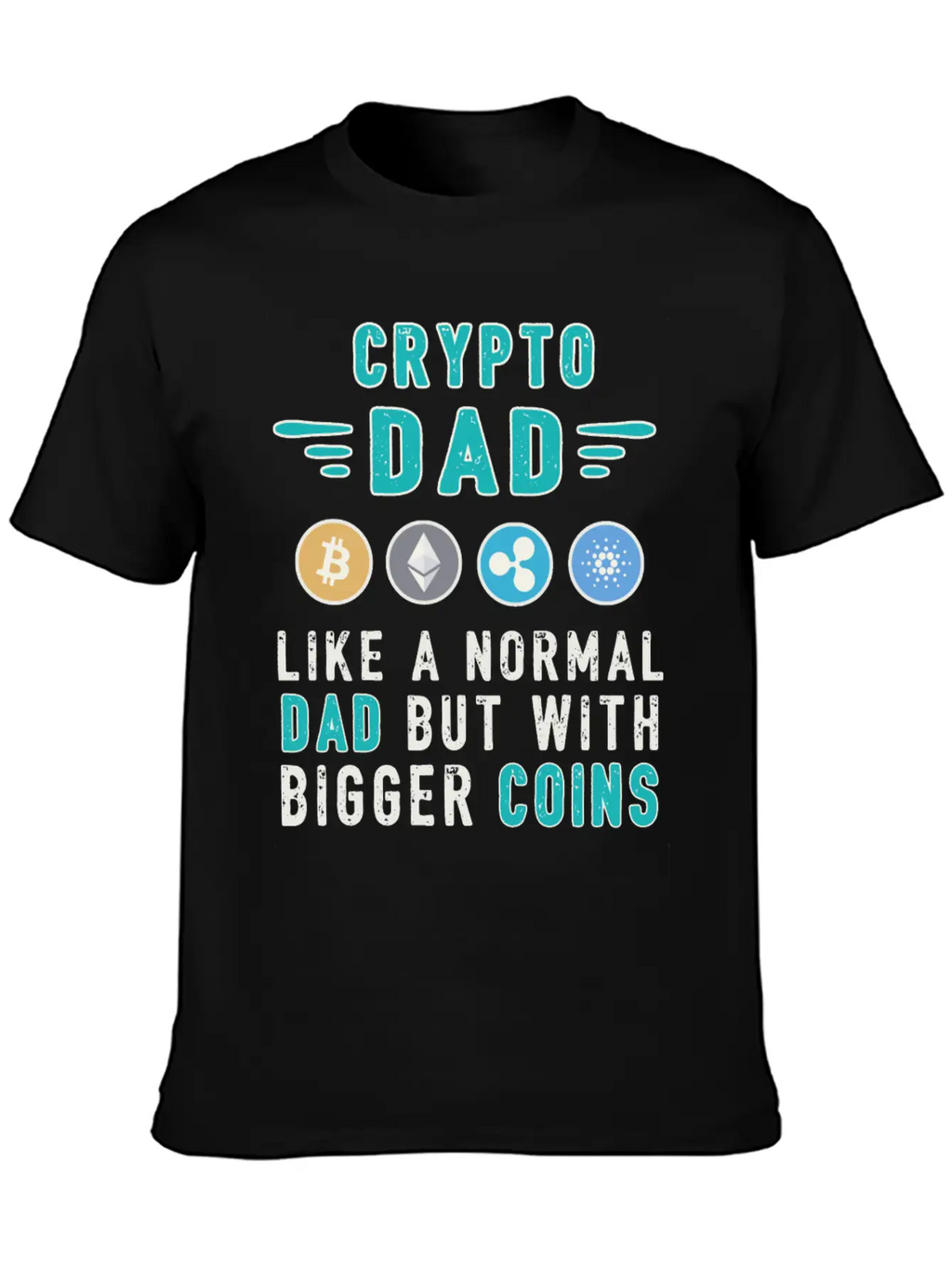 Bitcoin Crypto Father Dad Trader Crypto Unisex Short Sleeve Soft Cotton T-Shirt – Casual Everyday Wear